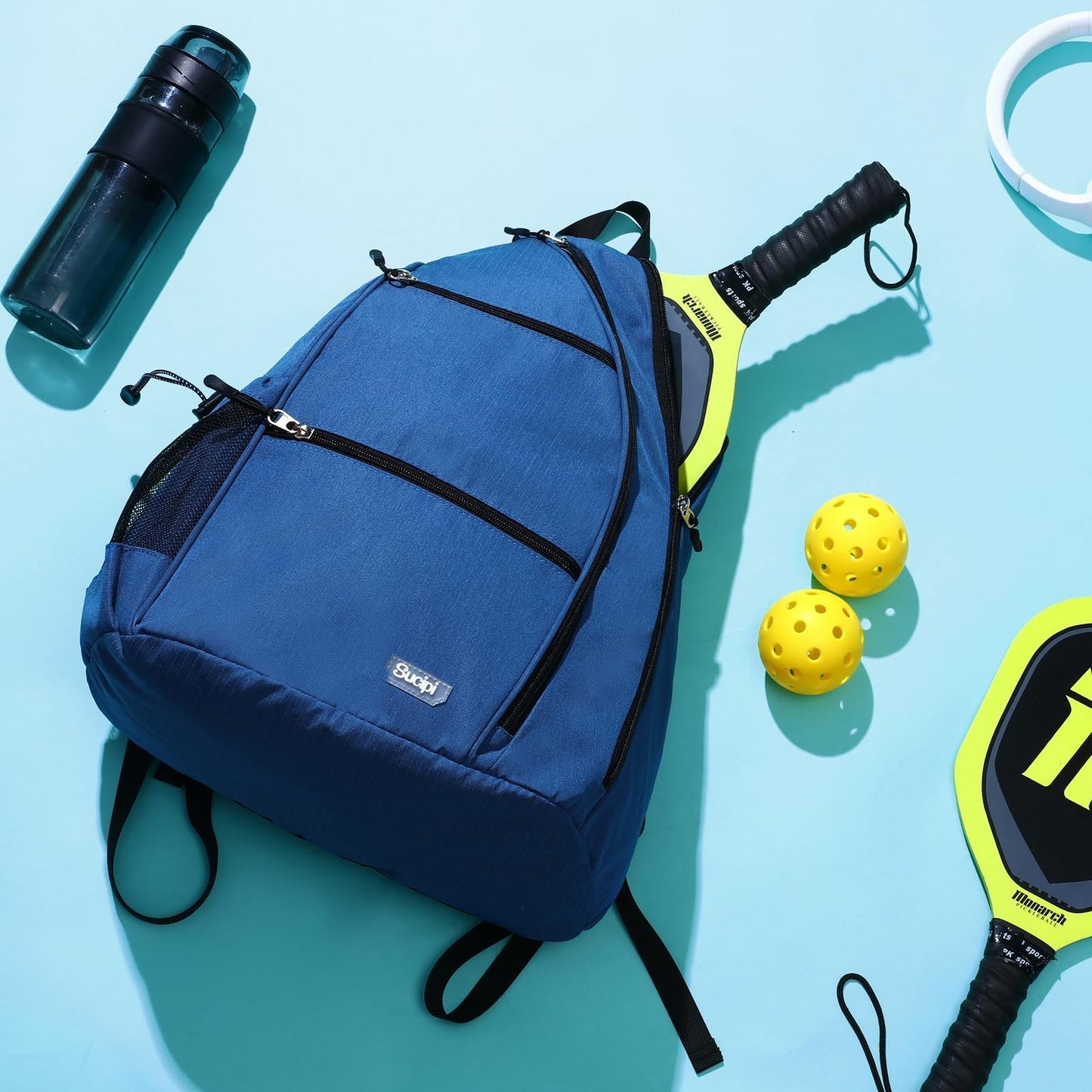 Convertible Pickleball Backpack - Water-Resistant Sling Bag for 6 Paddles, Bottl4