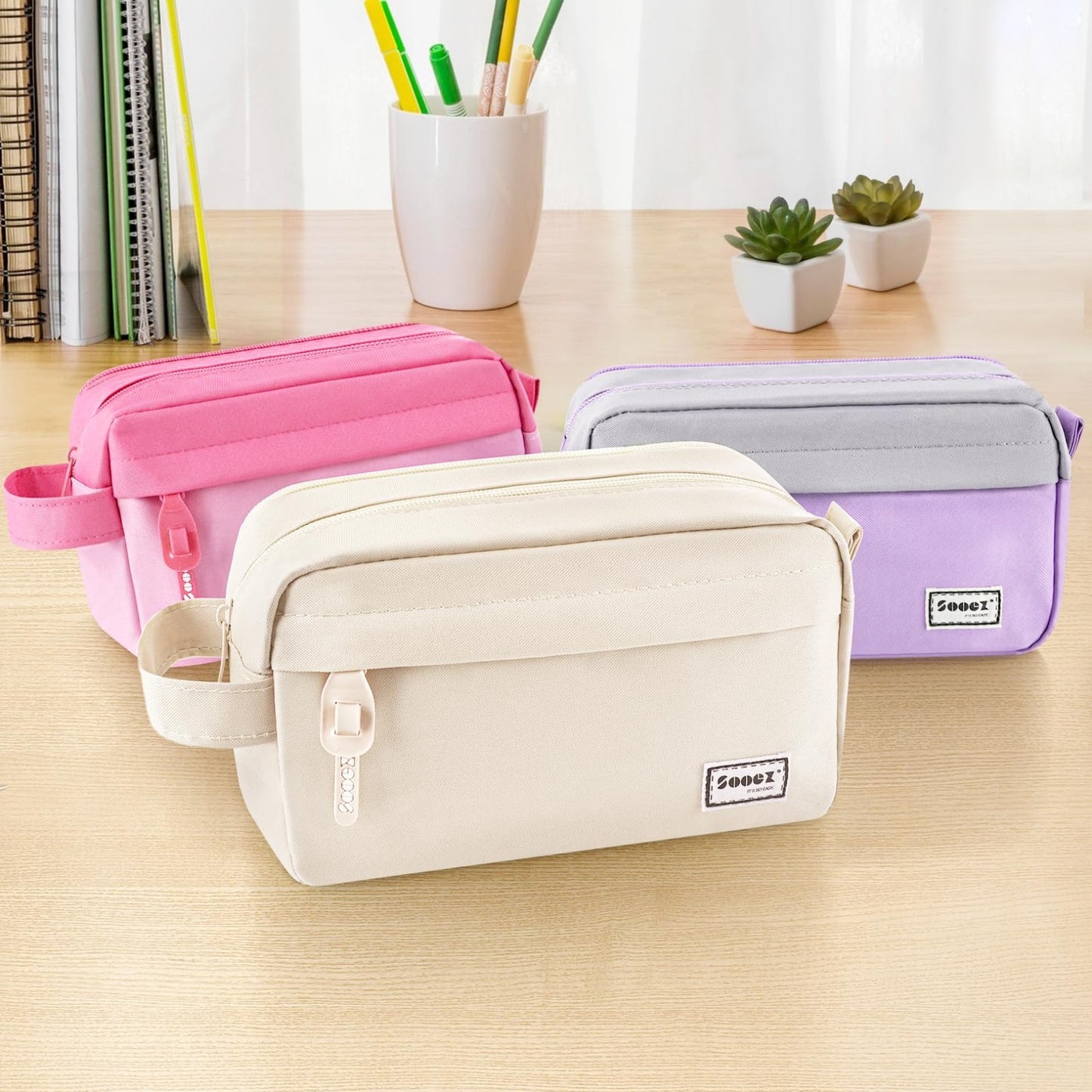 High Capacity Pencil Case   Large Pouch Organizer for School & Office Supplies3