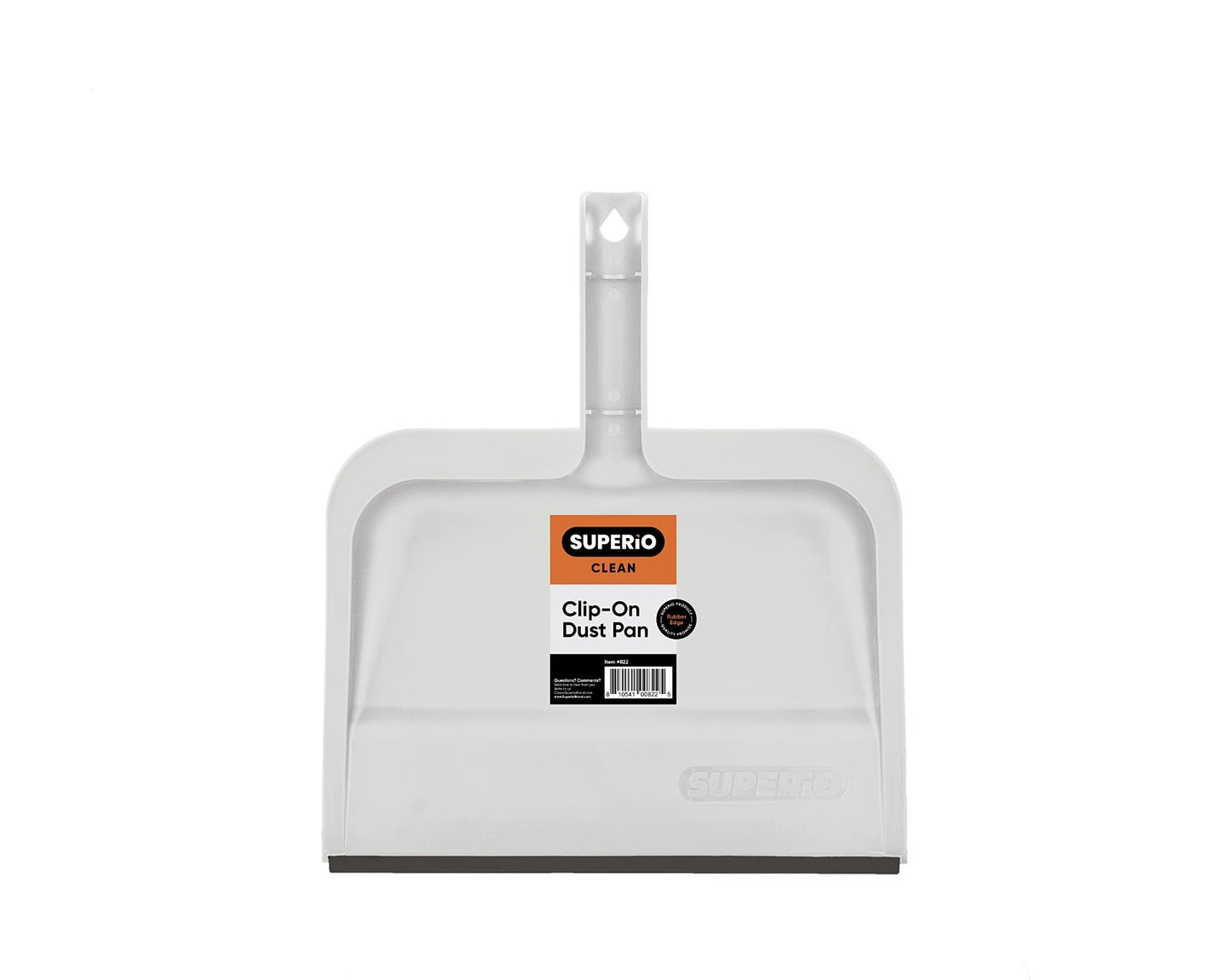 Durable 10" Clip-On Dustpan with Rubber Lip & Comfort Grip Handle - 3-Pack4