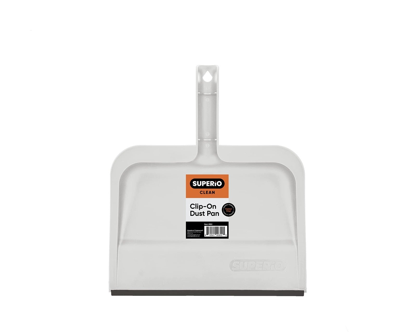 Durable 10" Clip-On Dustpan with Rubber Lip & Comfort Grip Handle - 3-Pack4
