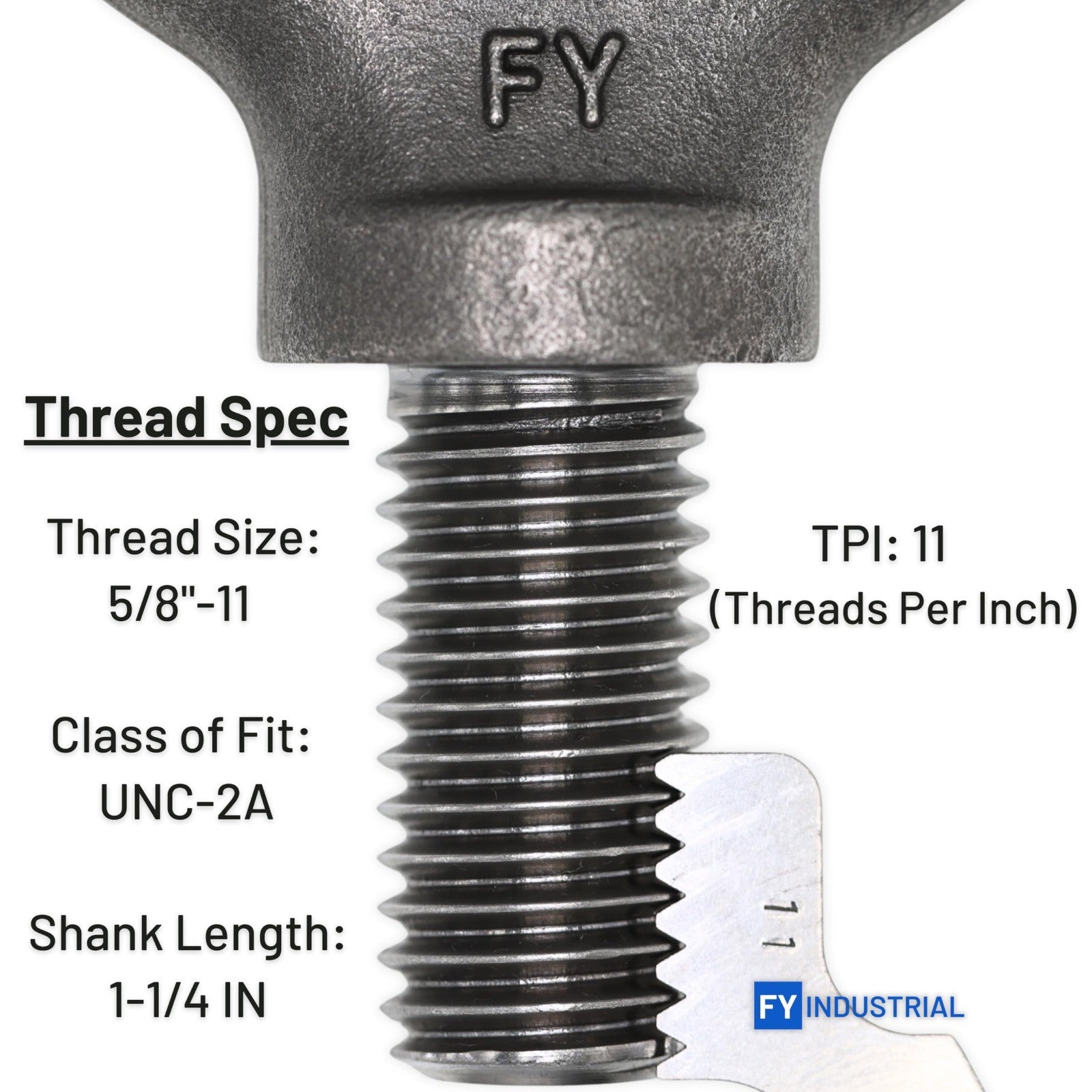 7 Pcs Lifting Shoulder Eye Bolts 5/8"-11 X 1-1/4" Heavy Duty Hardware Set5