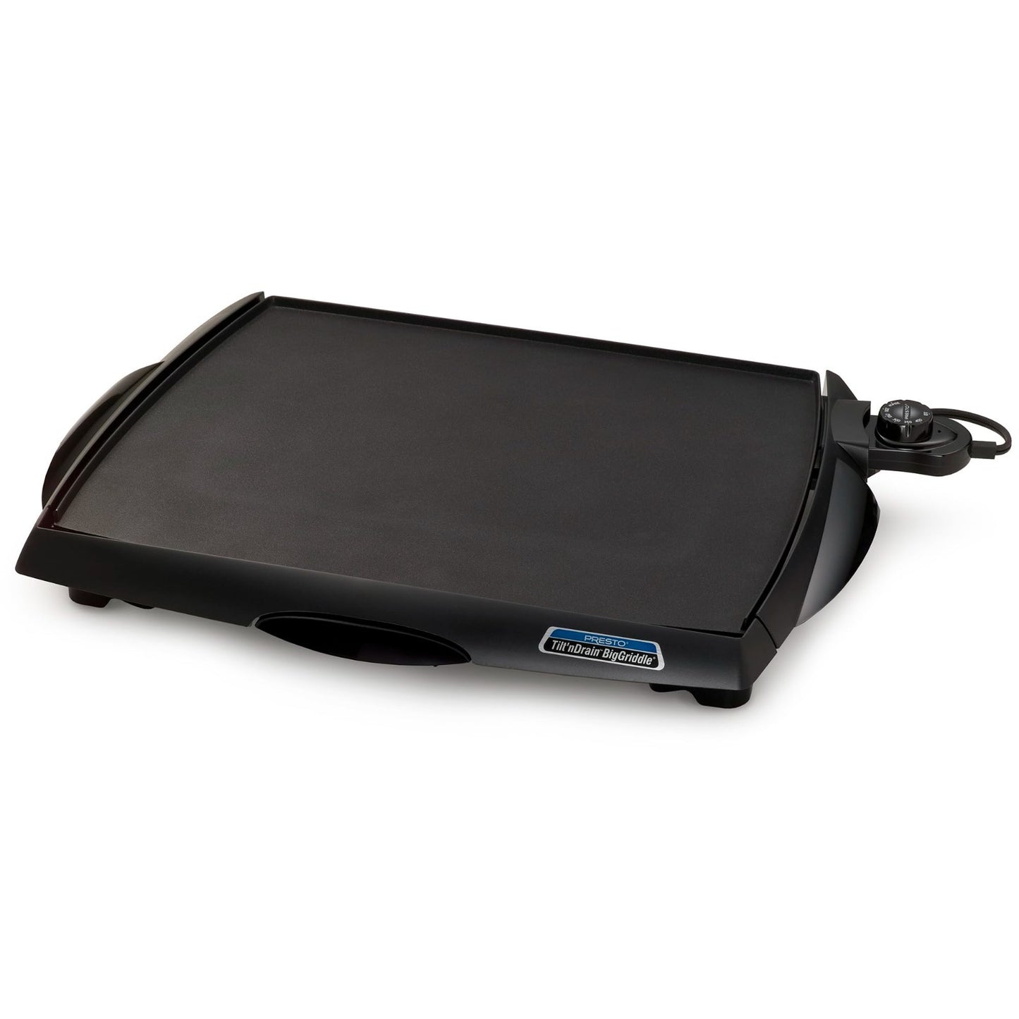 Cool-Touch Electric Griddle, Large Non-Stick Cooking Surface, Tilt 'n Drain Desi2