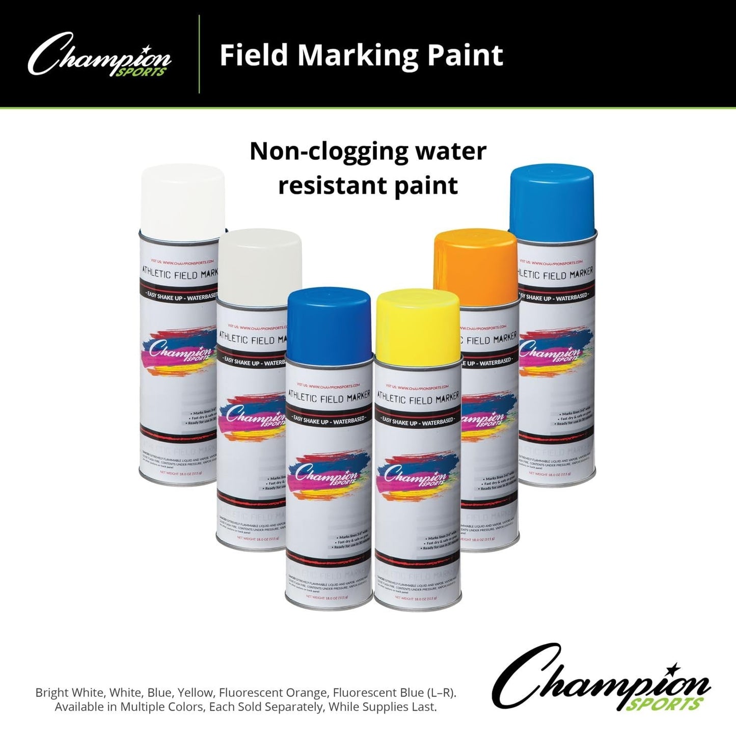 Field Marking Paint Case of 12 - White 20 oz Spray for Sports & Events3