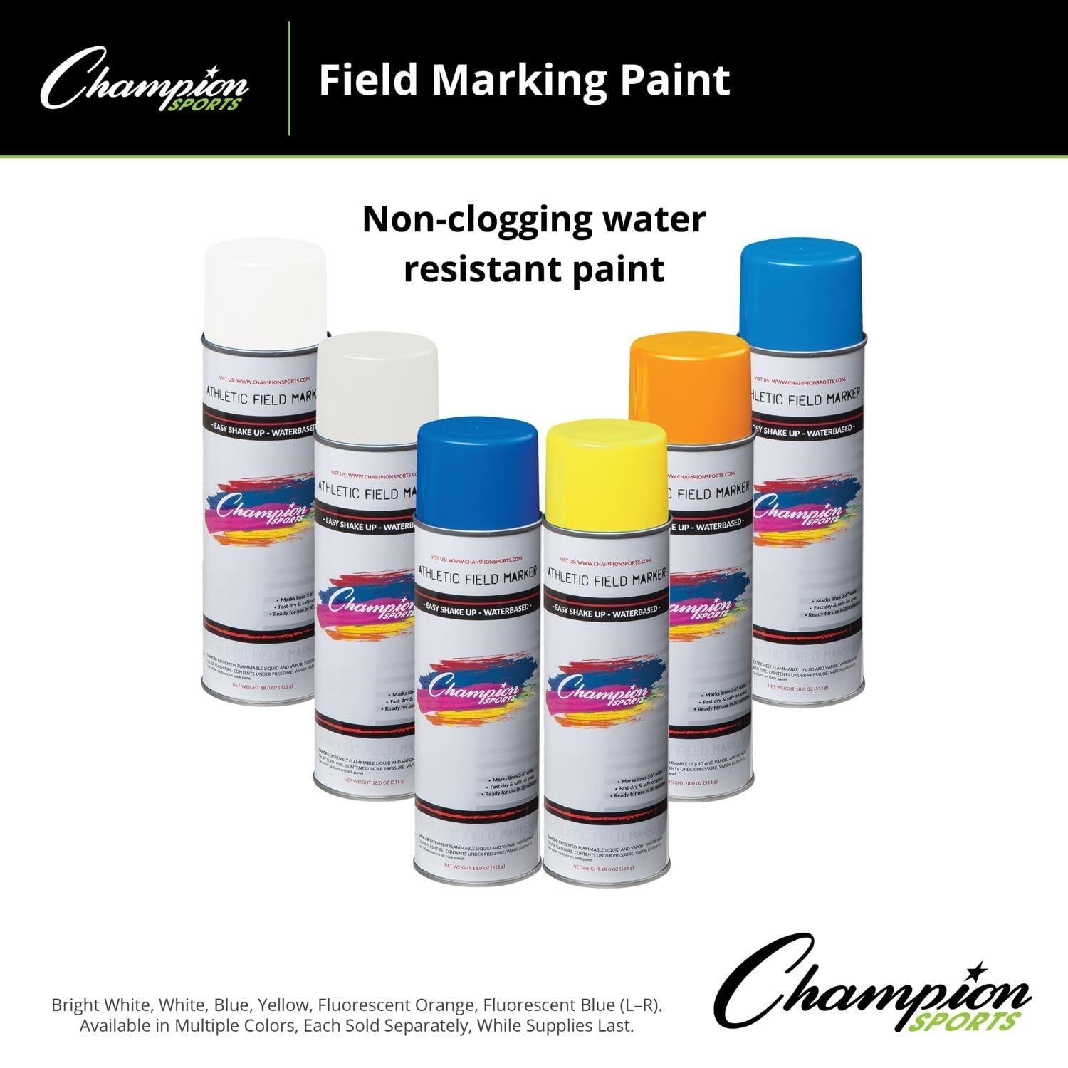 Field Marking Paint Case of 12 - White 20 oz Spray for Sports & Events3