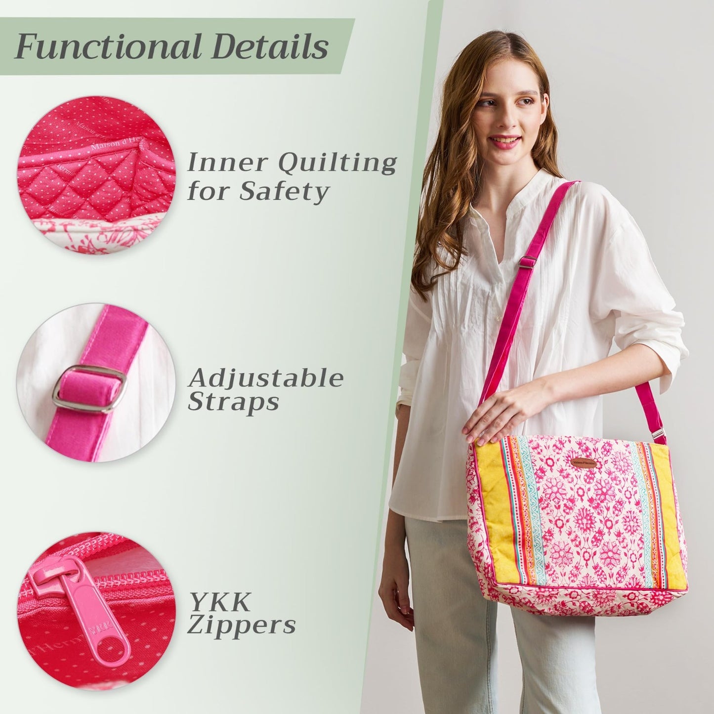 Stylish Cotton Shoulder Bag for Women   Versatile Handbag, Everyday Use, Fashion1
