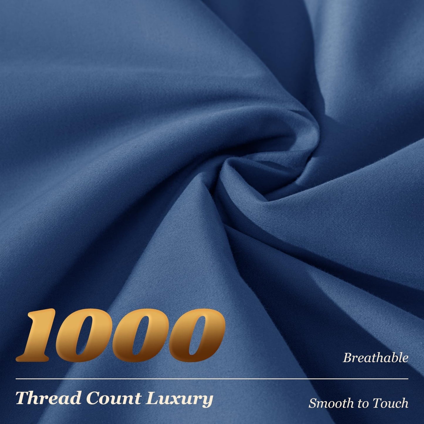 1000 Thread Count Cotton King Size Sheet Set, 4 Piece, Deep Pocket, Soft & Breat3
