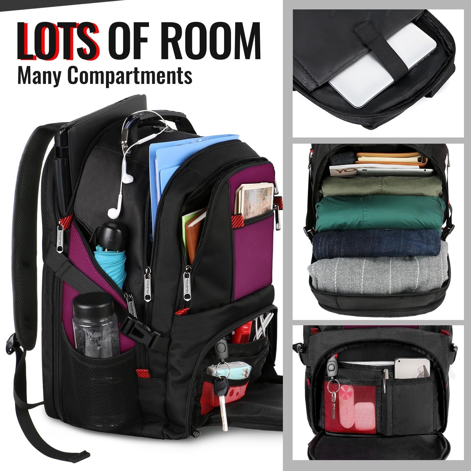 Large Laptop Backpack for Women   Heavy Duty Travel Bag, Stylish & Durable2