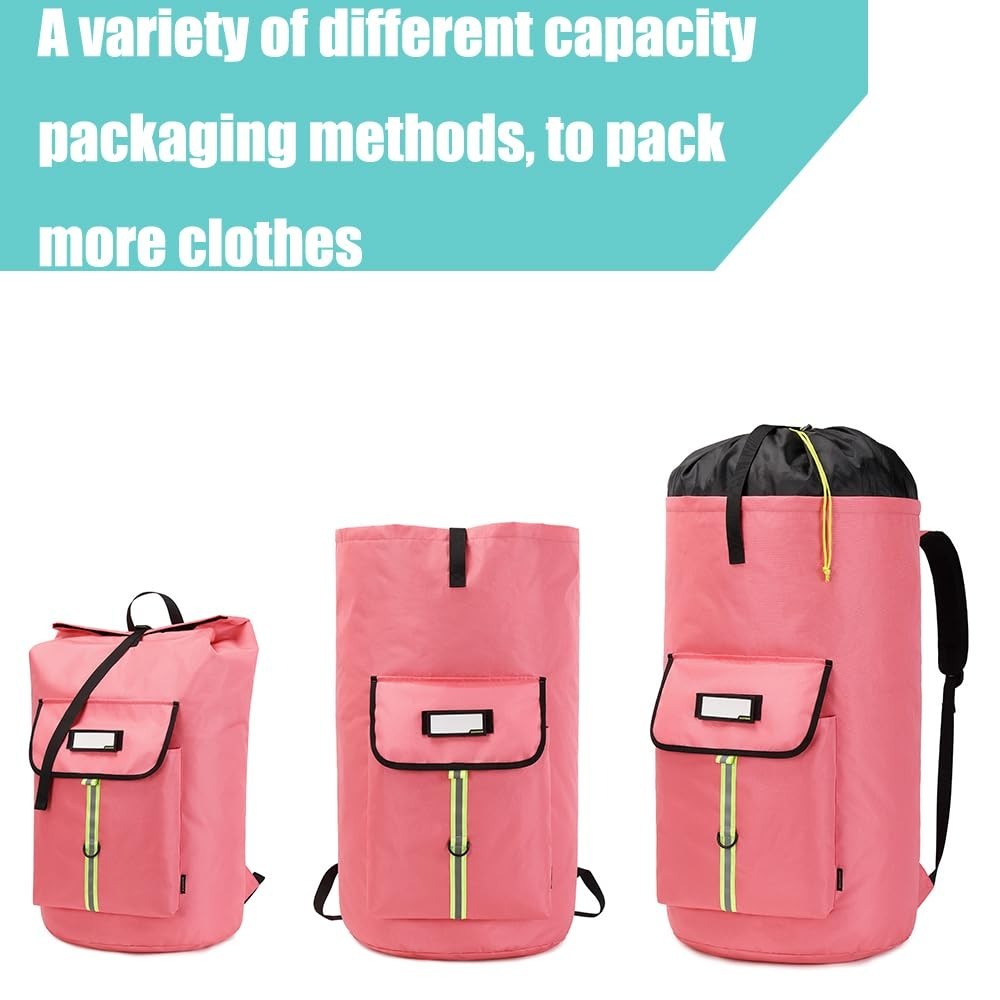 Extra-Large Heavy Duty Laundry Backpack, Drawstring Closure, Ideal for College S5
