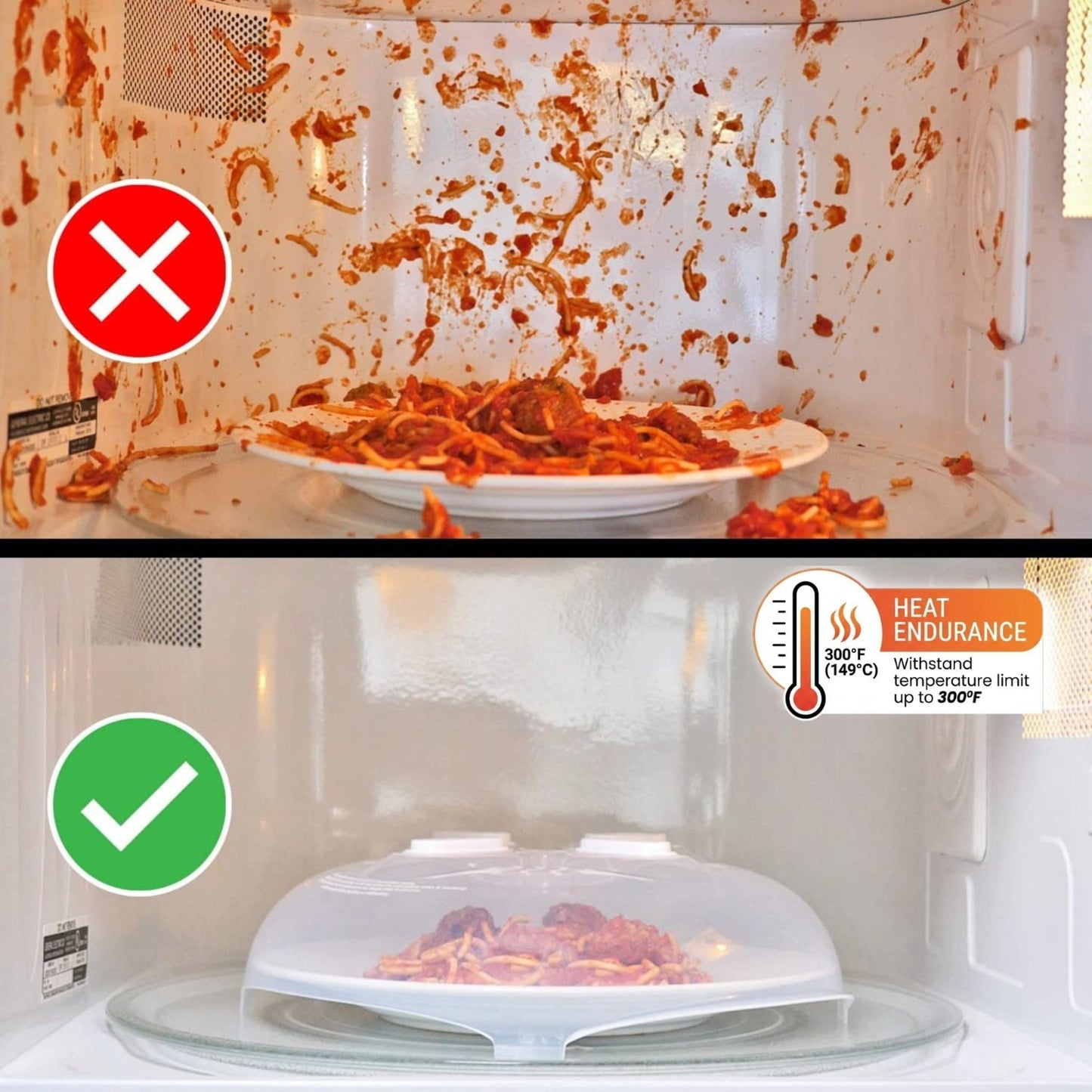 Microwave Splatter Cover 12"   BPA Free, Vented Lid, Anti Splash, Dishwasher Saf3