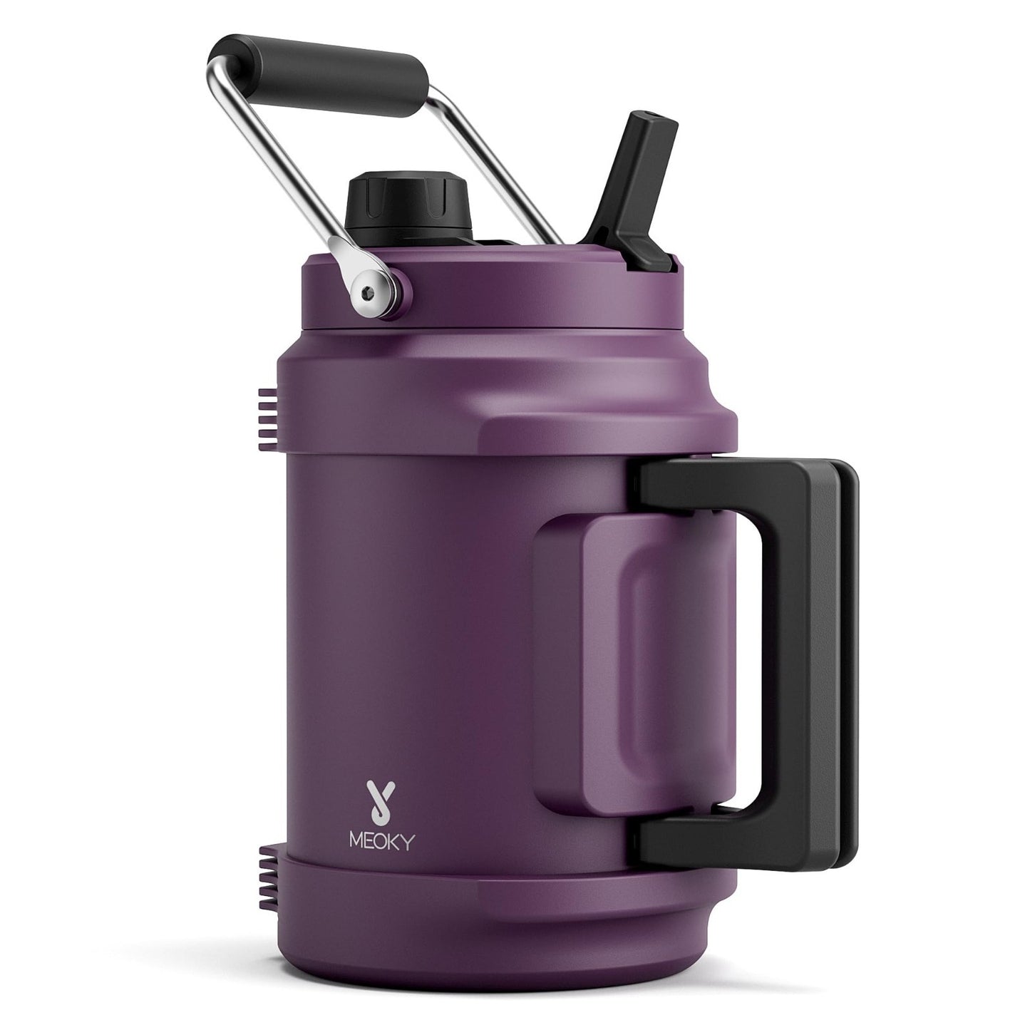 64 oz Insulated Water Bottle - Triple Wall Vacuum Stainless Steel Jug, 2-in-1 Li1