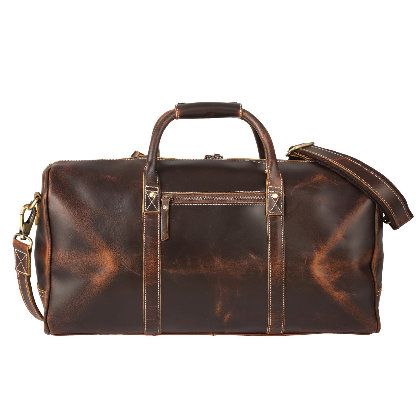 Leather Duffle Bag for Travel, Overnight & Gym - 20 Inch Holdall for Men & Women2