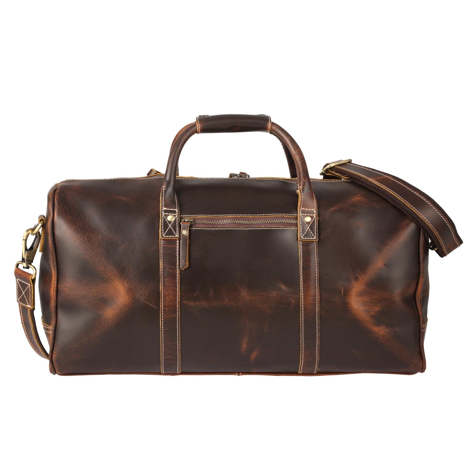 Leather Duffle Bag for Travel, Overnight & Gym - 20 Inch Holdall for Men & Women2