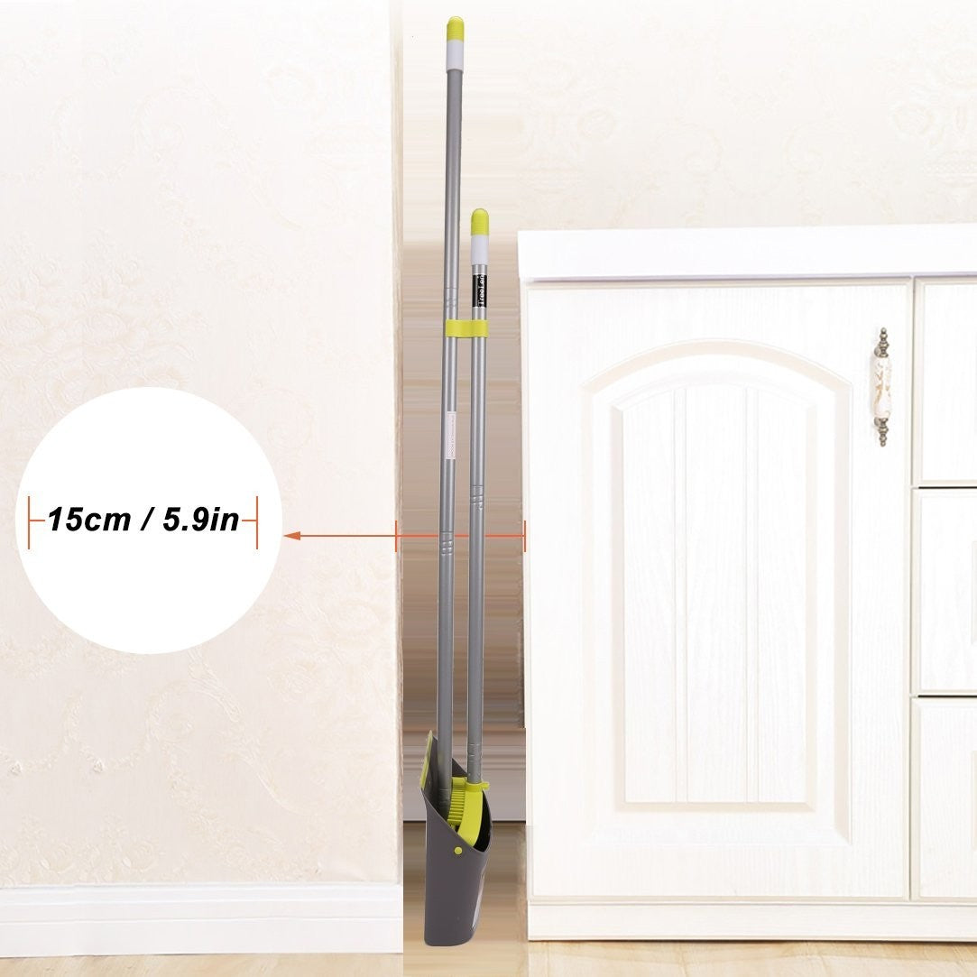 Broom and Dustpan Set with Long Handle - Upright Combo for Home & Office Cleanin5