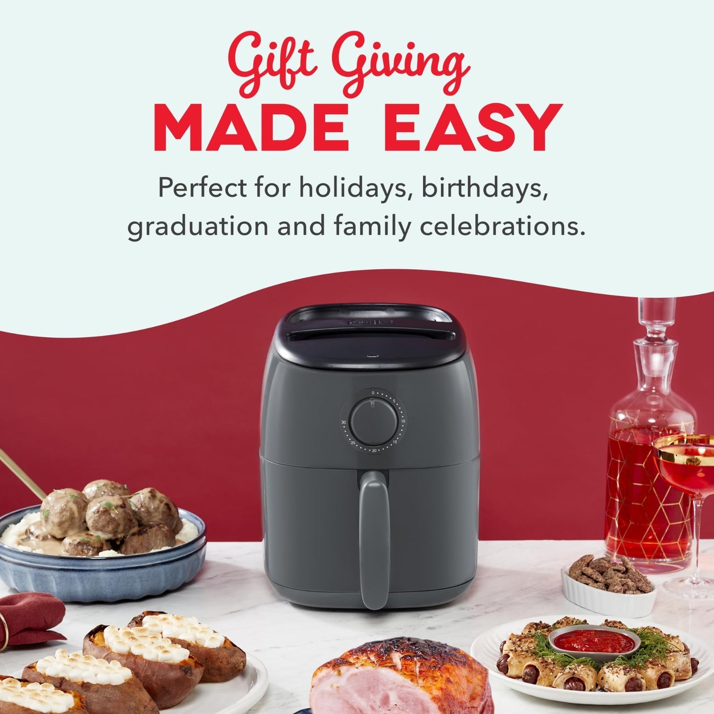 Compact Air Fryer with Adjustable Temp Control, Nonstick Basket, 2.6 Quarts8