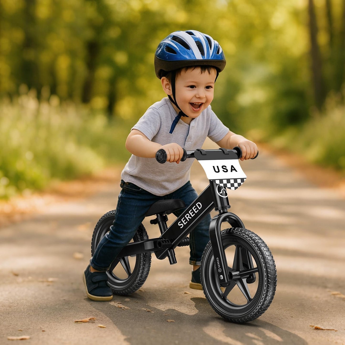 No Pedal Toddler Balance Bike for Ages 2 5, Adjustable Height, Custom Stickers,2