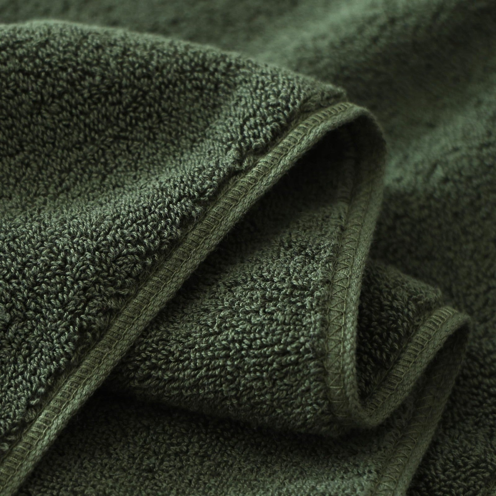 Luxury 100% Cotton Bath Towels Set, 650GSM Super Soft & Absorbent, Olive Green,6