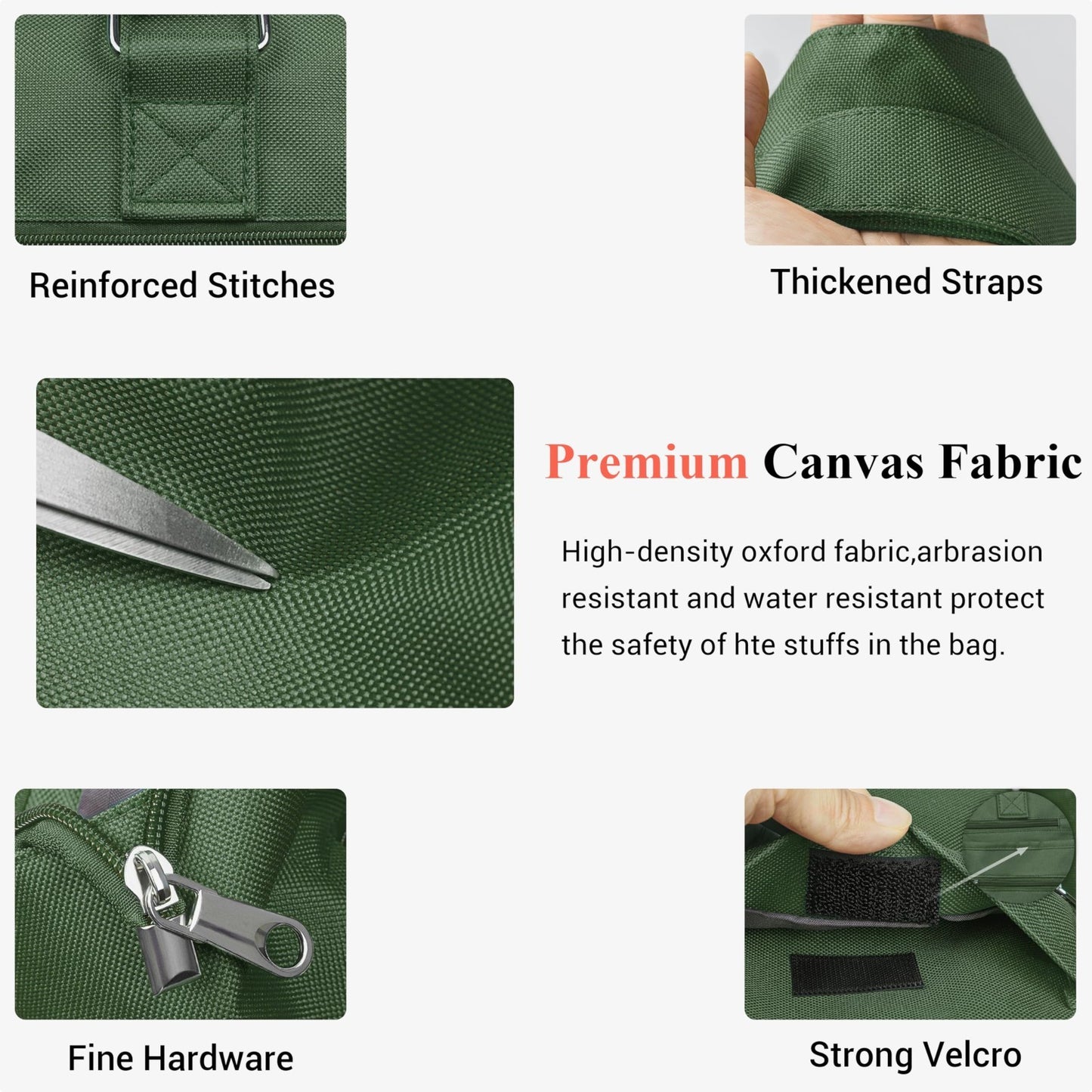 Waterproof Canvas Tote Bag - Multi Pocket Shoulder Bag for Work, School, Travel6