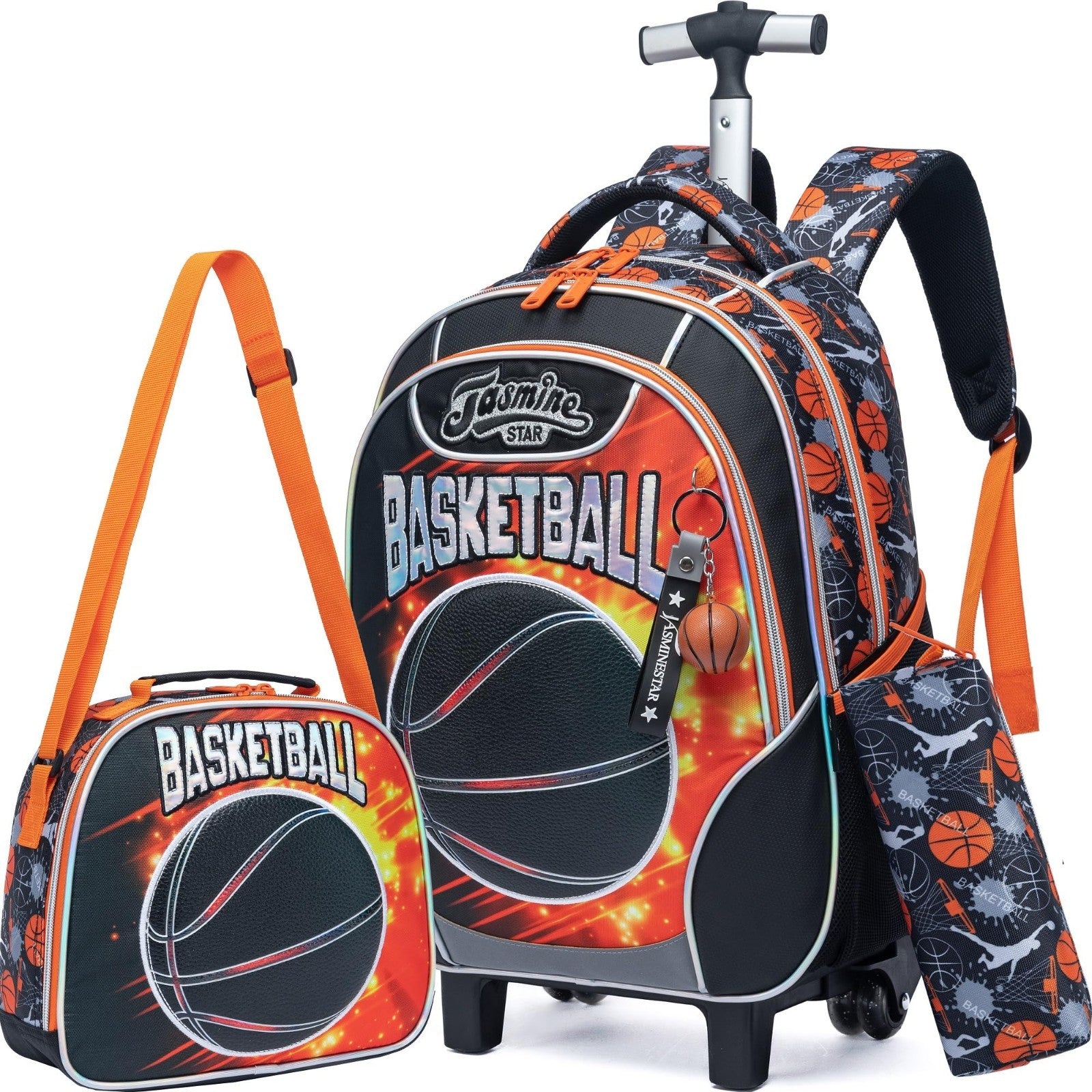Kids Rolling Backpack with Wheels & Lunch Box   3 in 1 Travel Luggage for Boys 81