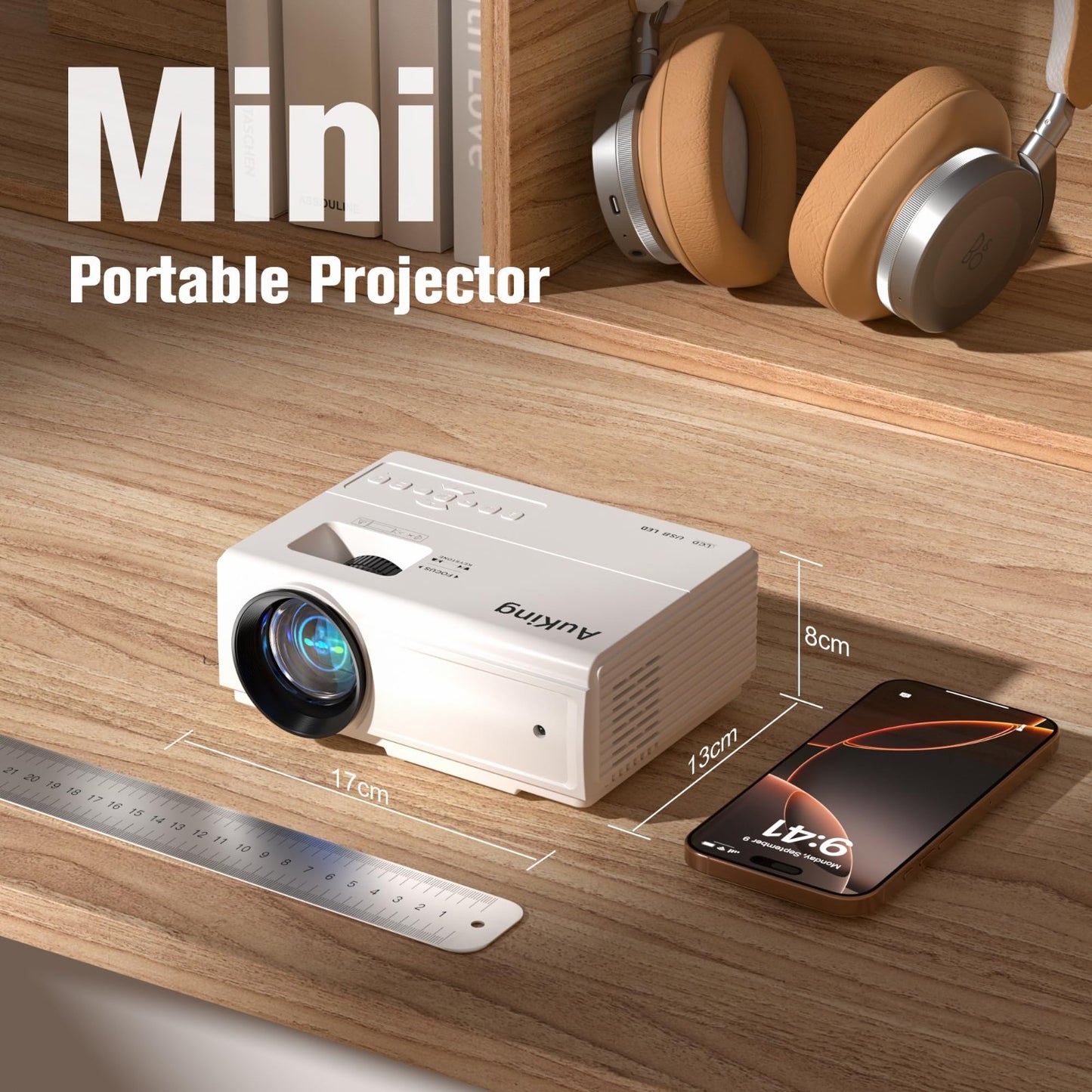 Mini Projector Full HD 1080P, Upgraded Home Theater Projector, HDMI/USB Compatib6