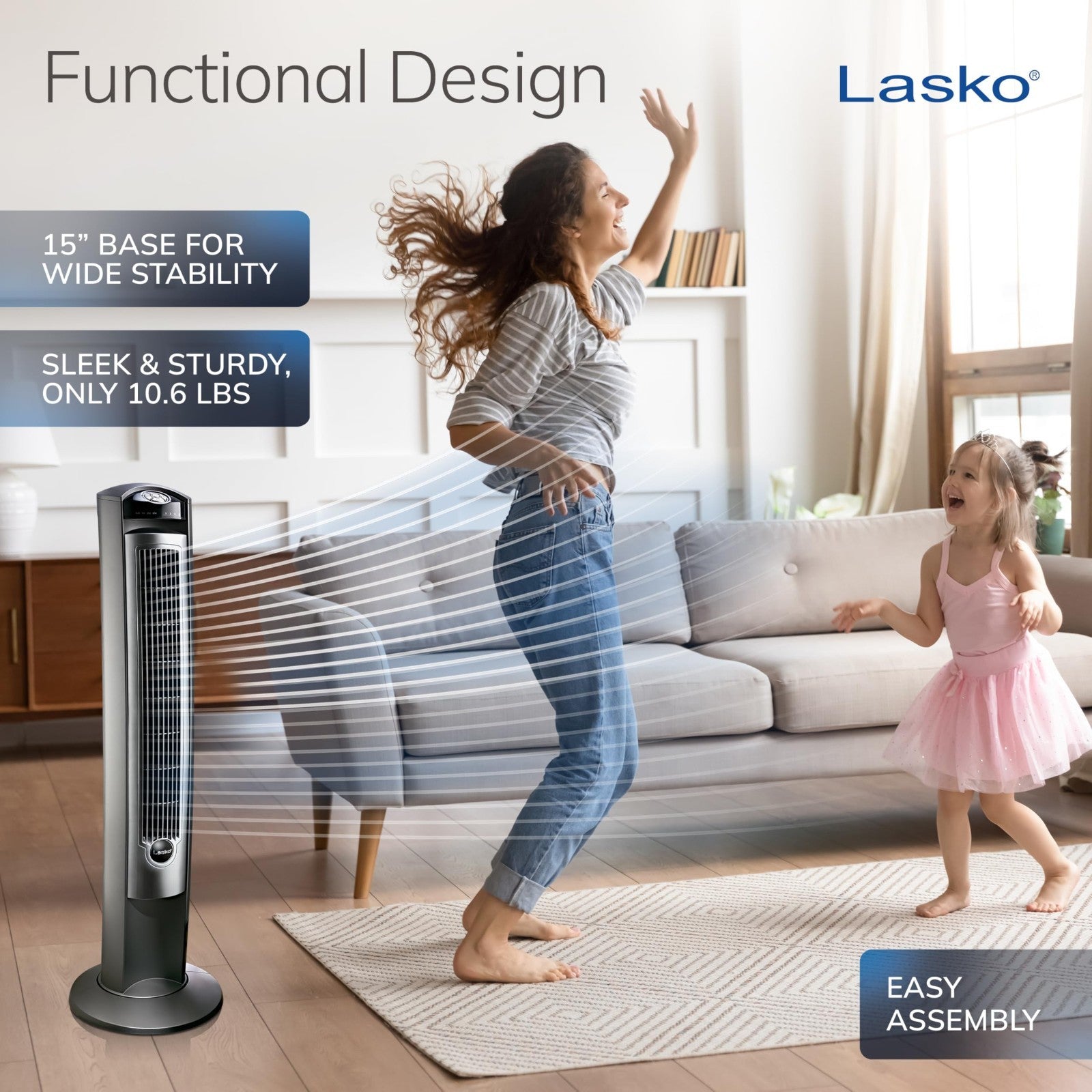Oscillating Tower Fan with Remote Control   42" Quiet Standing Fan for Home, Off3