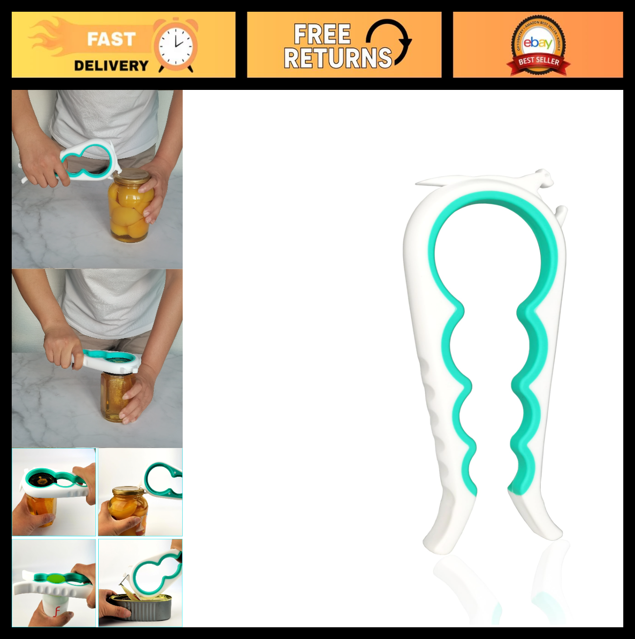 Adjustable Jar & Bottle Opener for Seniors, Arthritis Relief, Easy Grip Can Open0