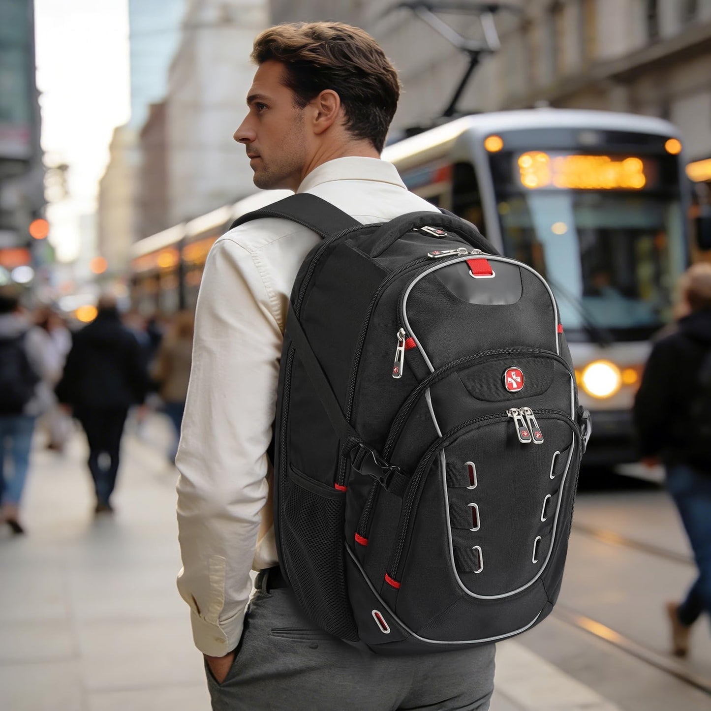 17.3" Laptop Backpack for Men   USB & Type C Charging, TSA Friendly, Travel Busi2