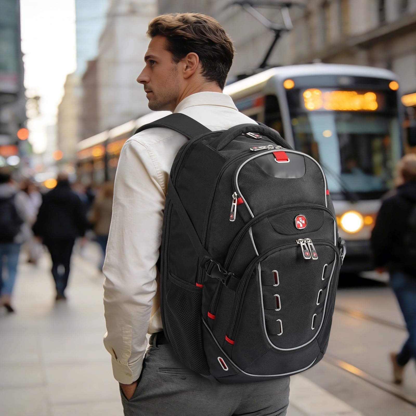17.3" Laptop Backpack for Men   USB & Type C Charging, TSA Friendly, Travel Busi2