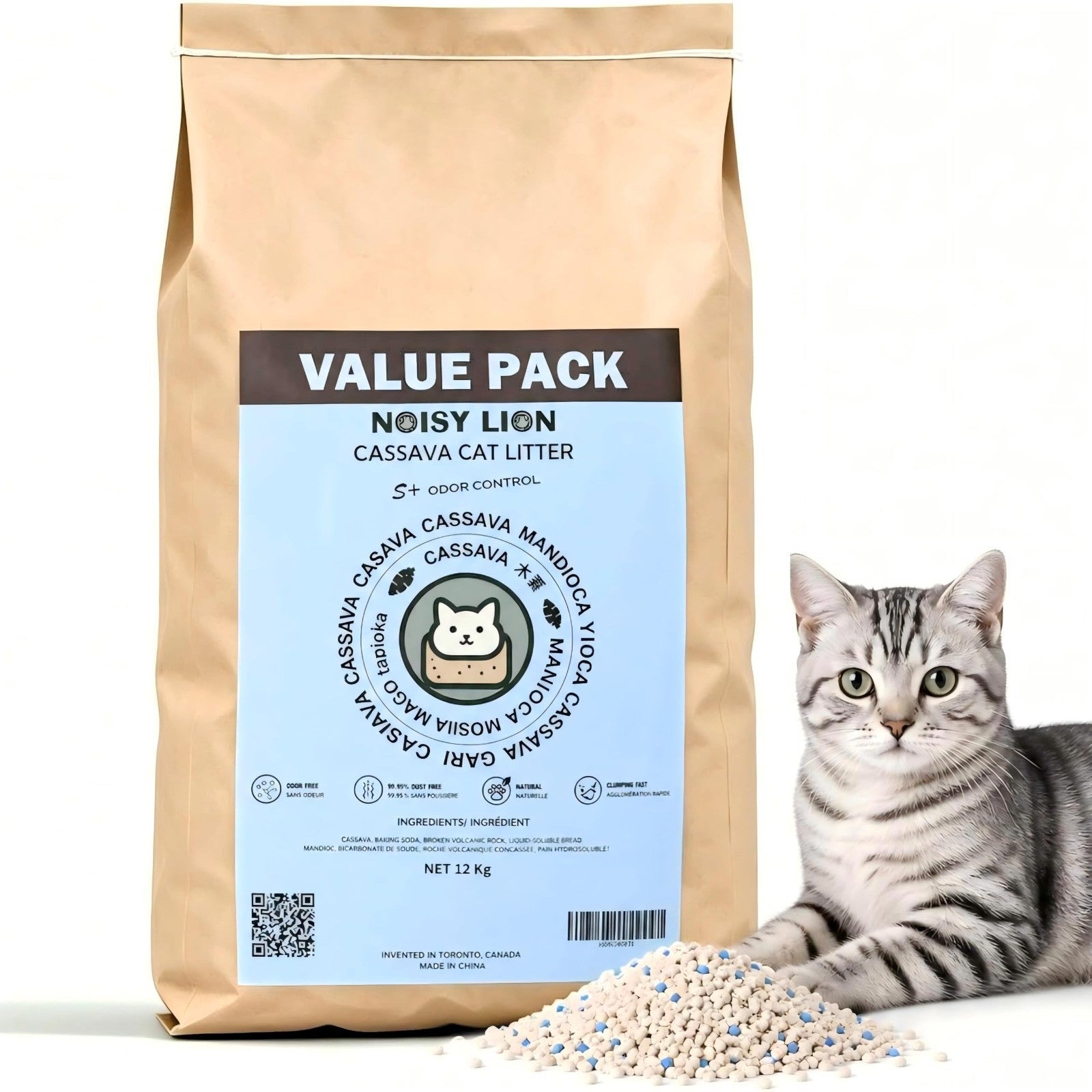 Plant-Based Cat Litter 26.4 lb - Clumping, Low Dust, Unscented, Multi-Cat, Odor1
