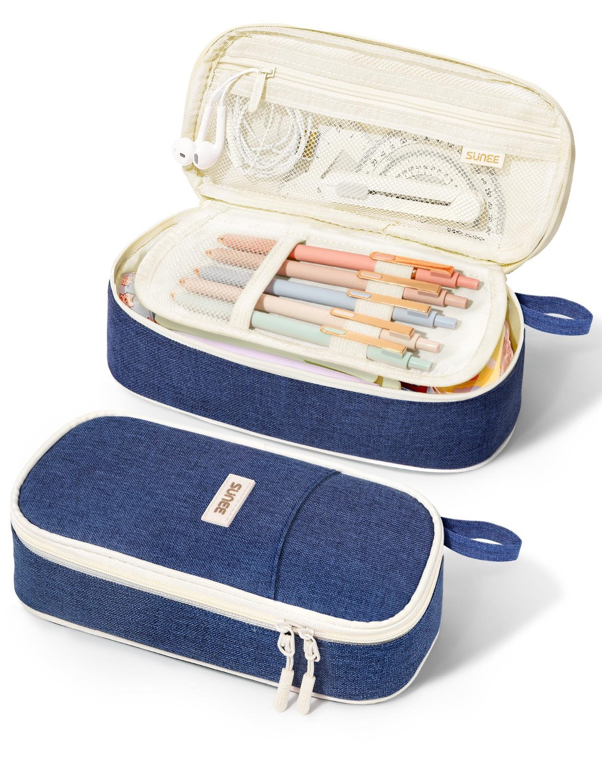 Cute Aesthetic Pencil Case   Large Zippered Pen Pouch, Kawaii Stationery Organiz1