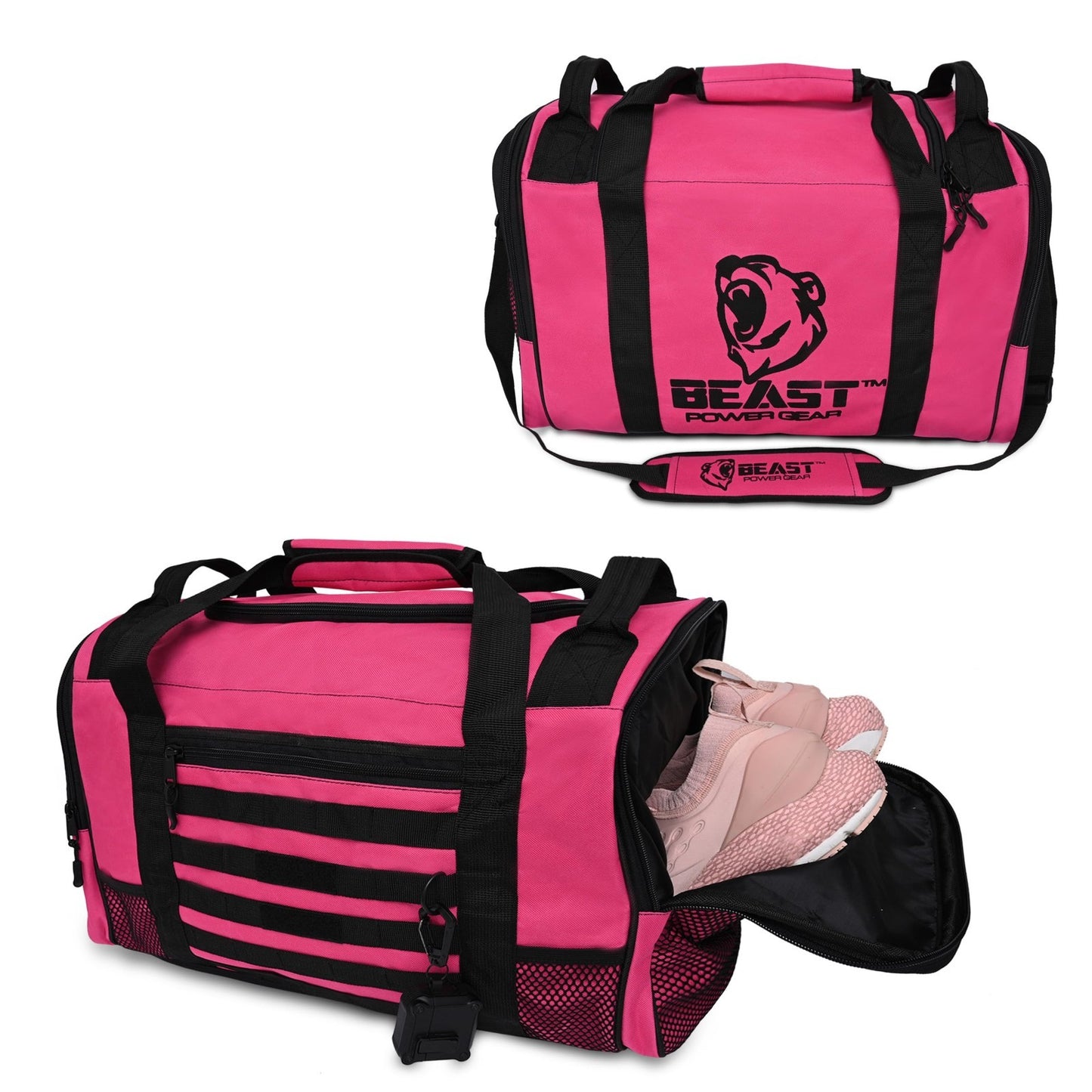 Versatile Gym Duffle Bag for Workout, Boxing, MMA - Shoes Compartment, Adjustabl0