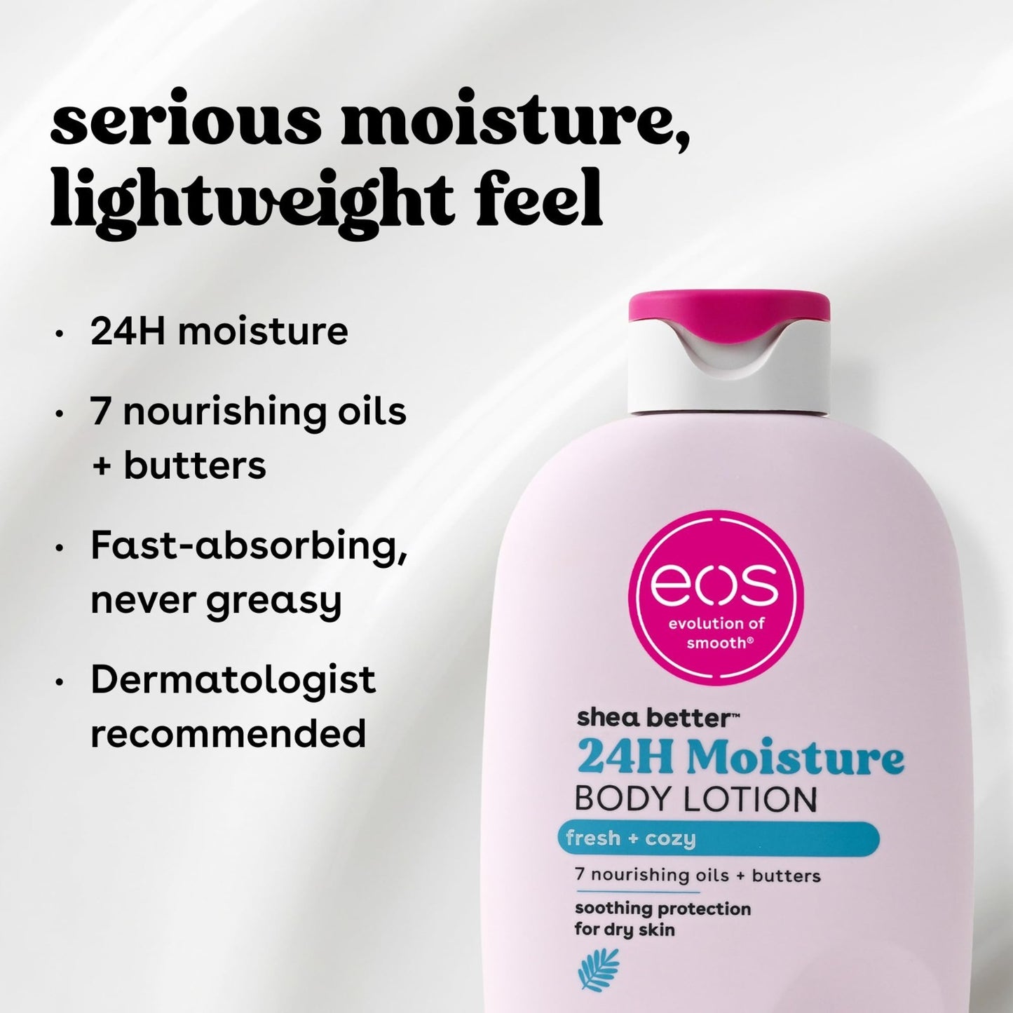 Natural Shea Body Lotion   Fresh & Cozy Scent, Moisturizing, 16 fl oz4
