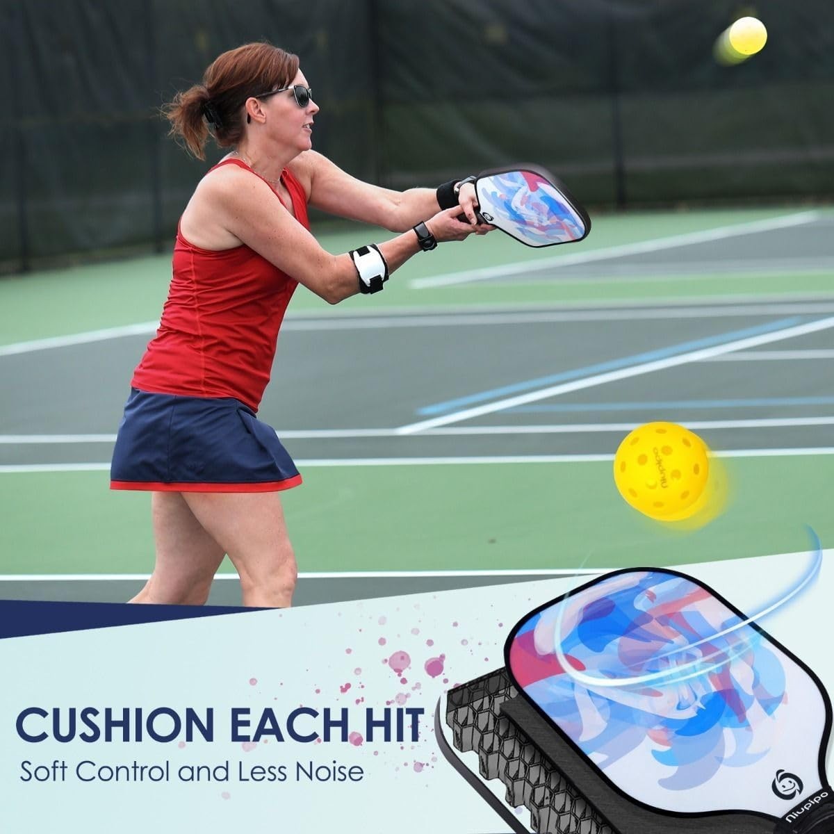 USAPA Approved Pickleball Paddle Set 2 or 4 - Fiberglass, Lightweight, Includes3