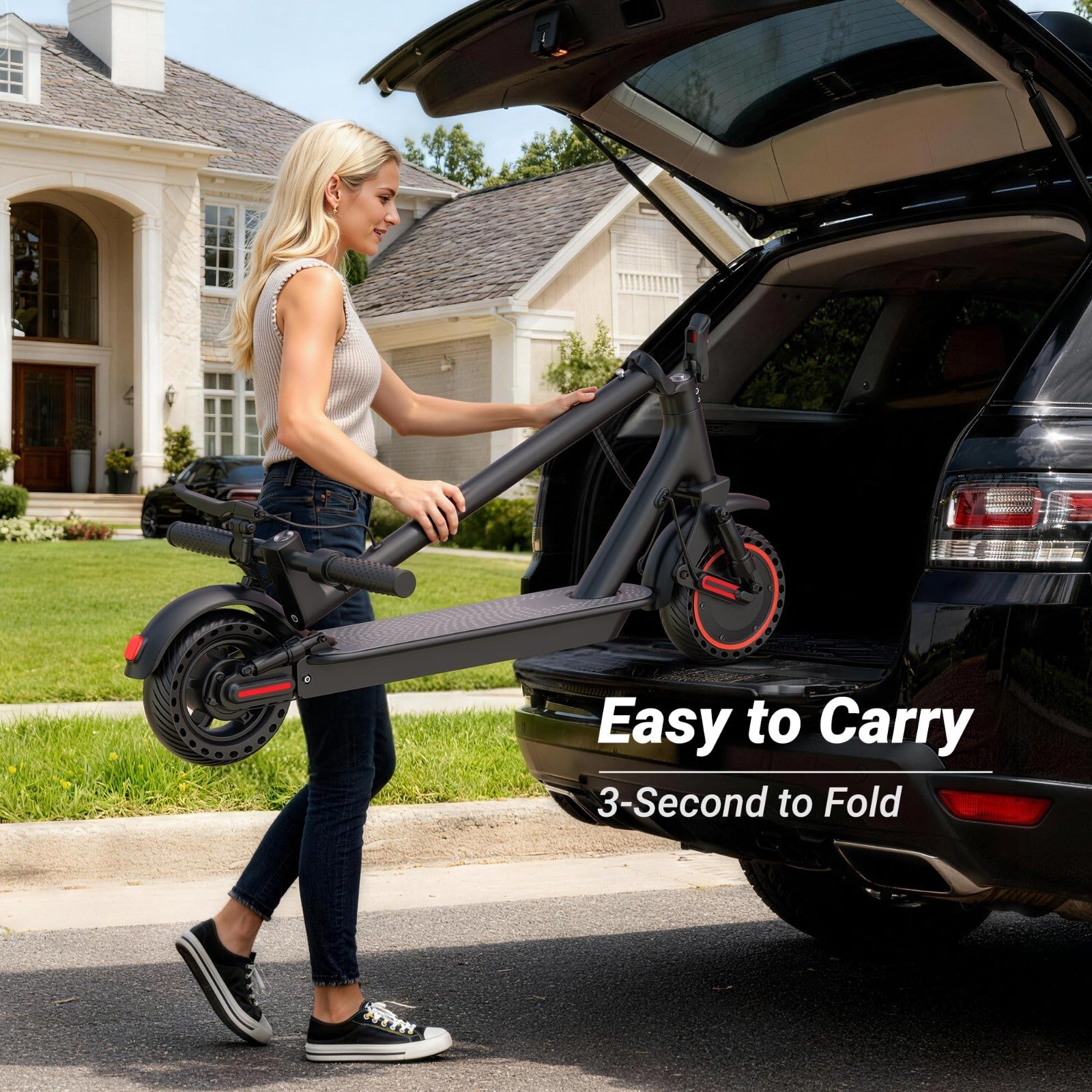 Powerful Electric Scooter 350W-500W, 9-22 MPH, 10-41 Mile Range, Dual Suspension6