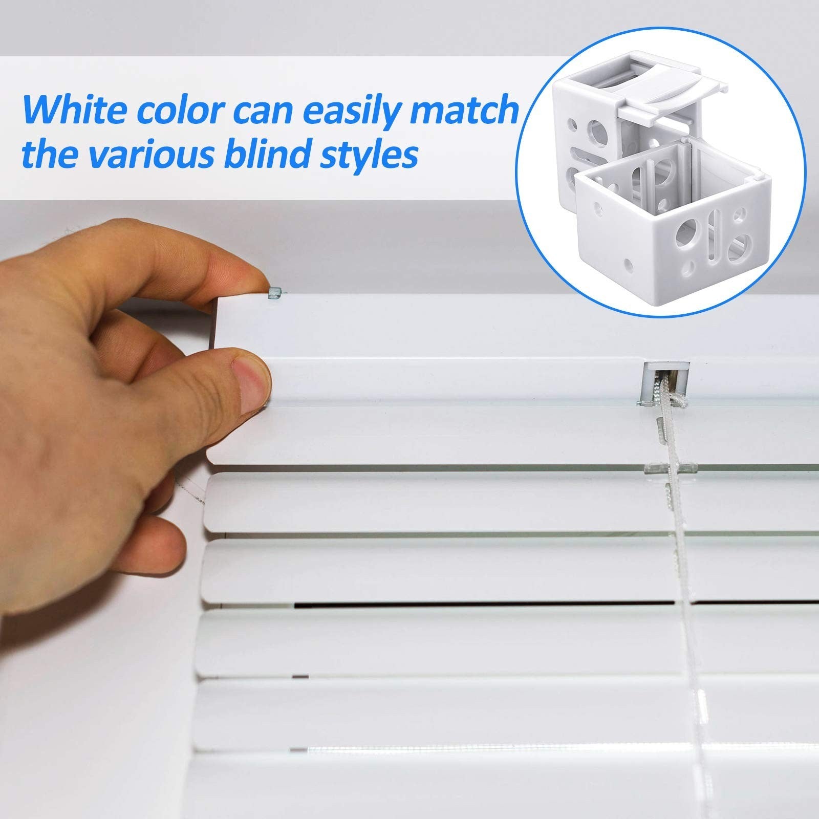 12 Pcs Mini Blind Bracket Replacement - 1 Inch Plastic Headrail Mounting Clips4
