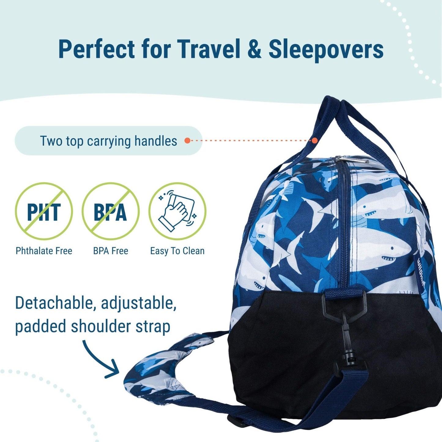 Kids Overnighter Duffel Bag - Carry-On Size, Perfect for School & Sleepovers - S3