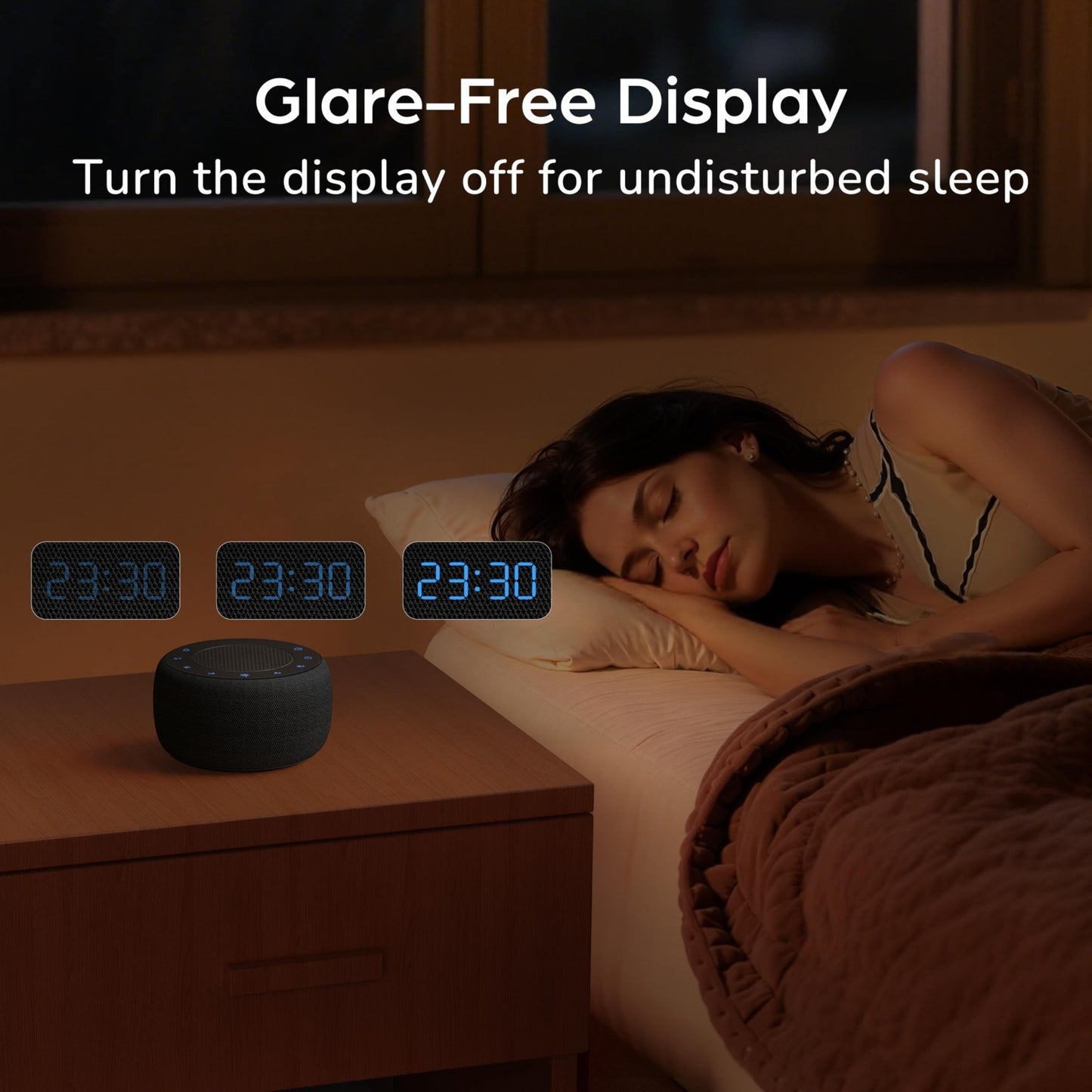 Bluetooth Alarm Clock with FM Radio, Gradual Wake Up Sounds, Dimmable Display &4