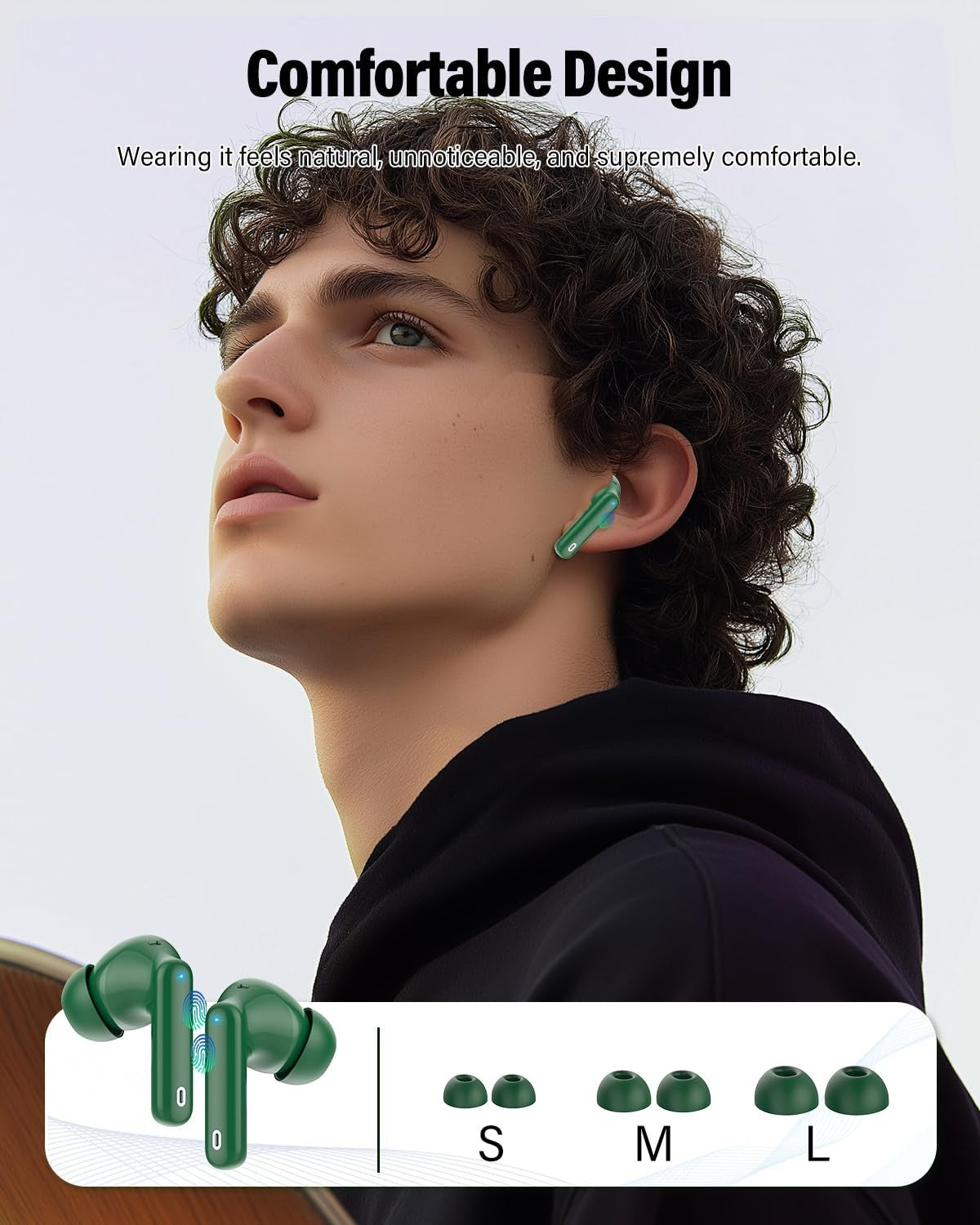 Wireless Earbuds Bluetooth 5.4, Noise Cancelling, IP7 Waterproof, 36H Playtime,5