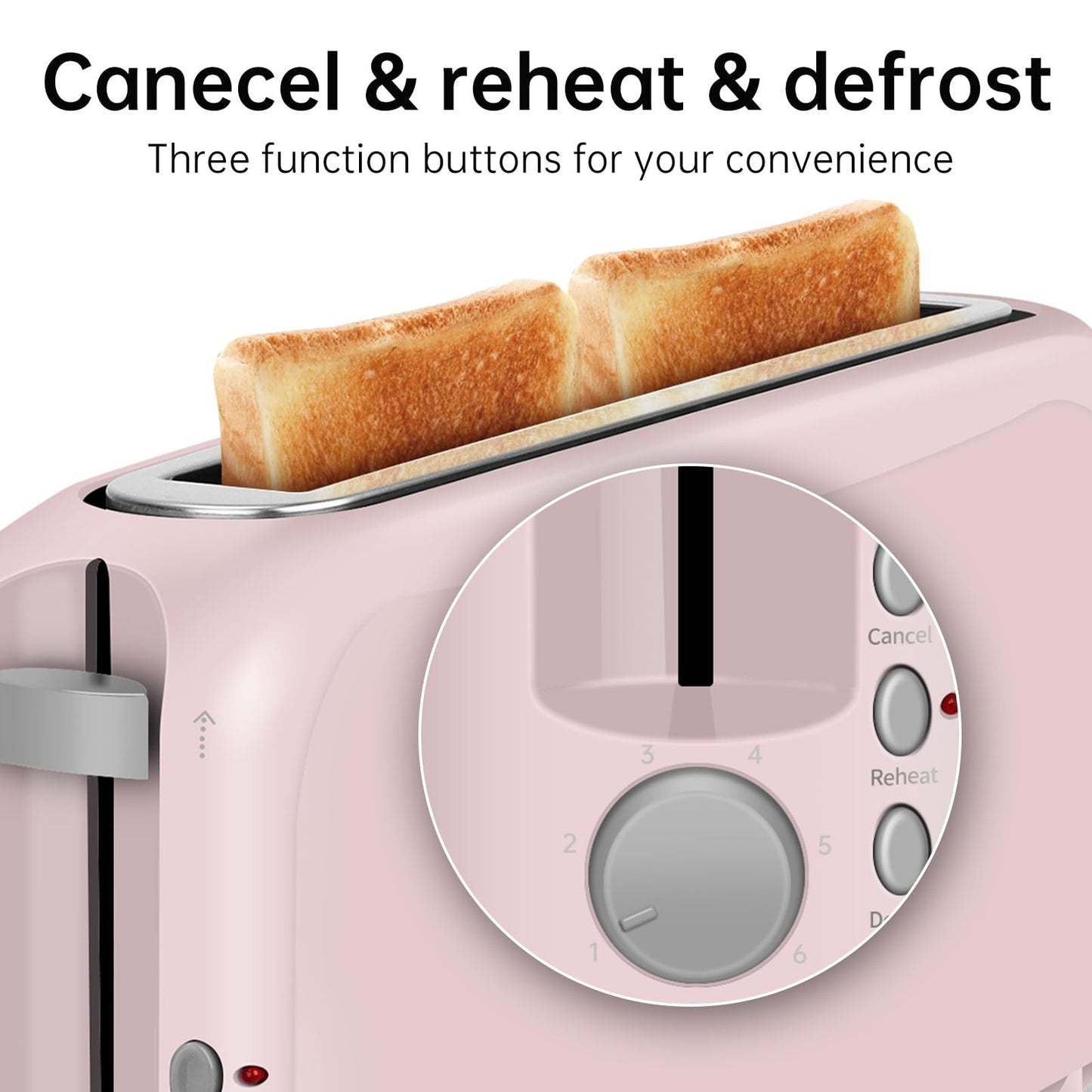 2-Slice Slim Toaster with Long Slot for Bagels & Artisan Bread, 6 Shade Settings5