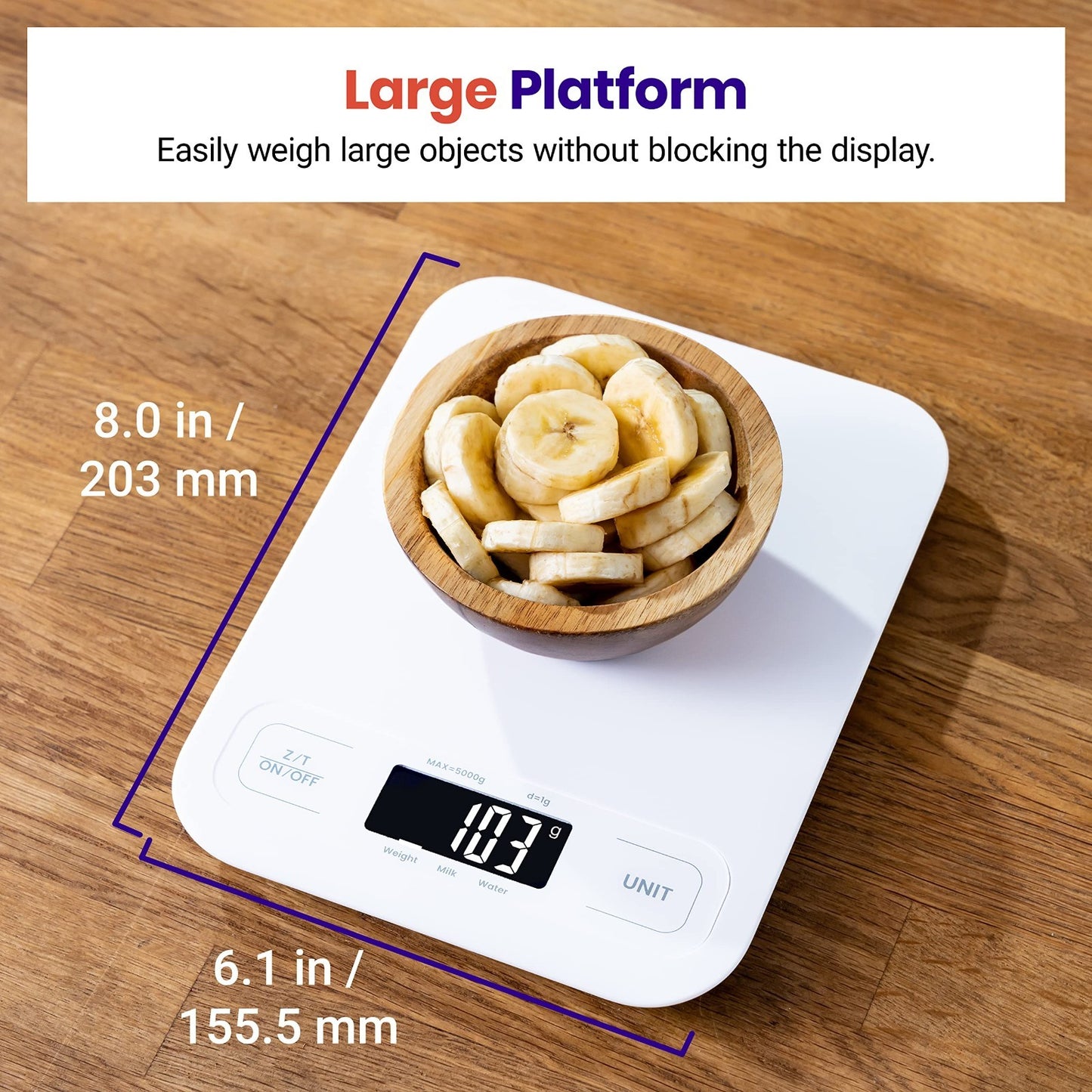 Digital Kitchen Scale   Grams & Ounces, Tare Function, Ideal for Baking, Keto, M4