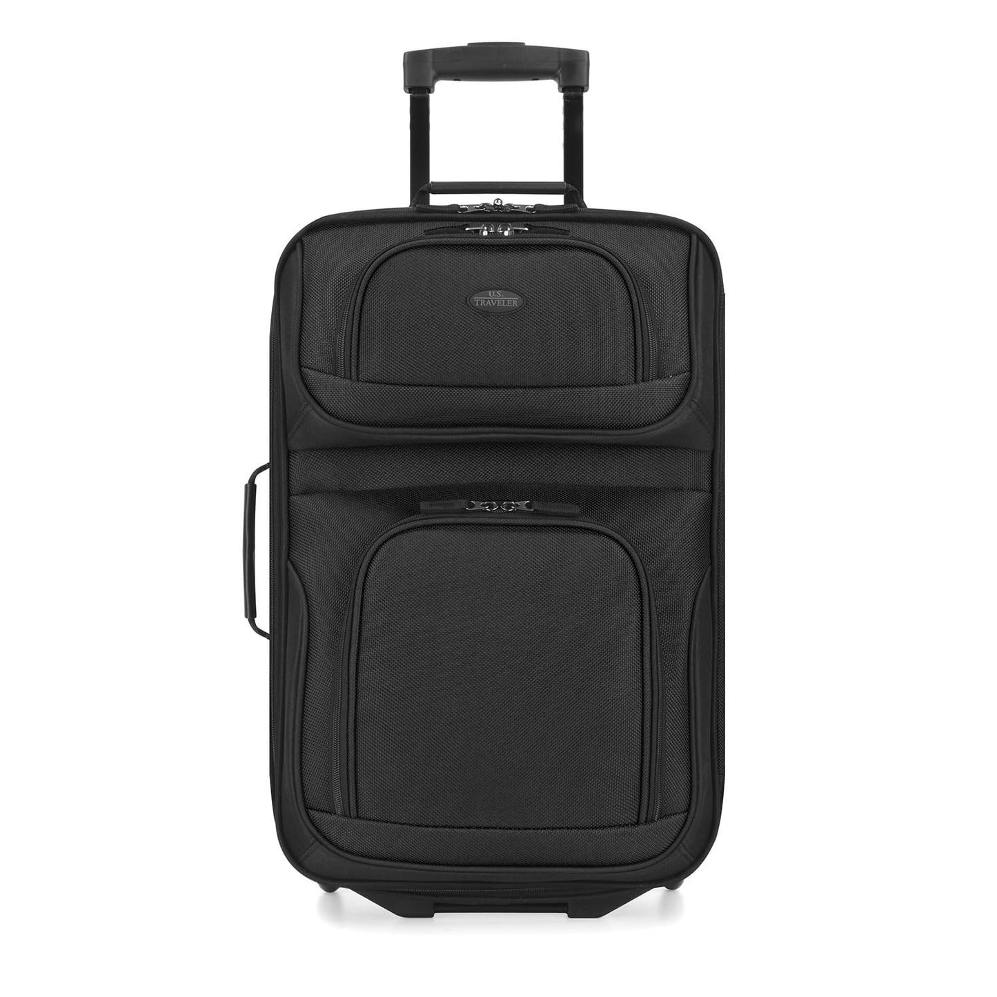 Lightweight Softside Rolling Carry-On Suitcase, 2-Wheel Travel Luggage, Black2