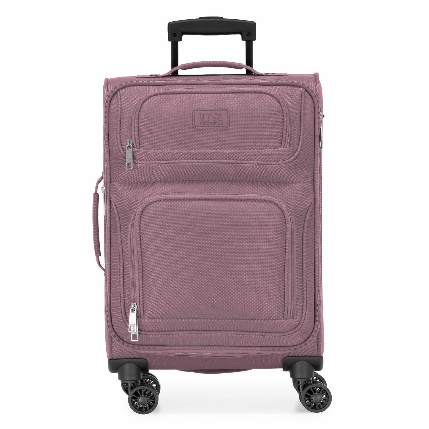 Lightweight Softside Rolling Carry-On Suitcase, 4-Wheel Travel Luggage, Mauve2