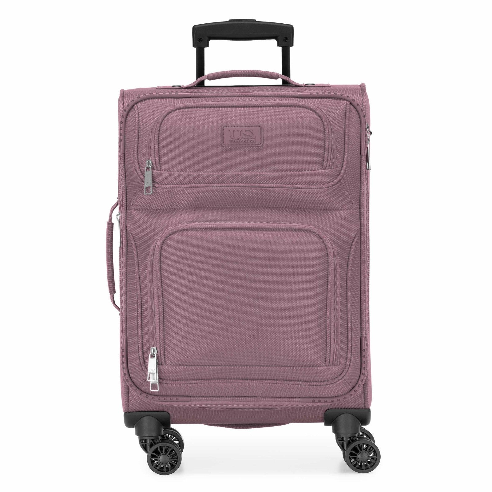 Lightweight Softside Rolling Carry-On Suitcase, 4-Wheel Travel Luggage, Mauve2