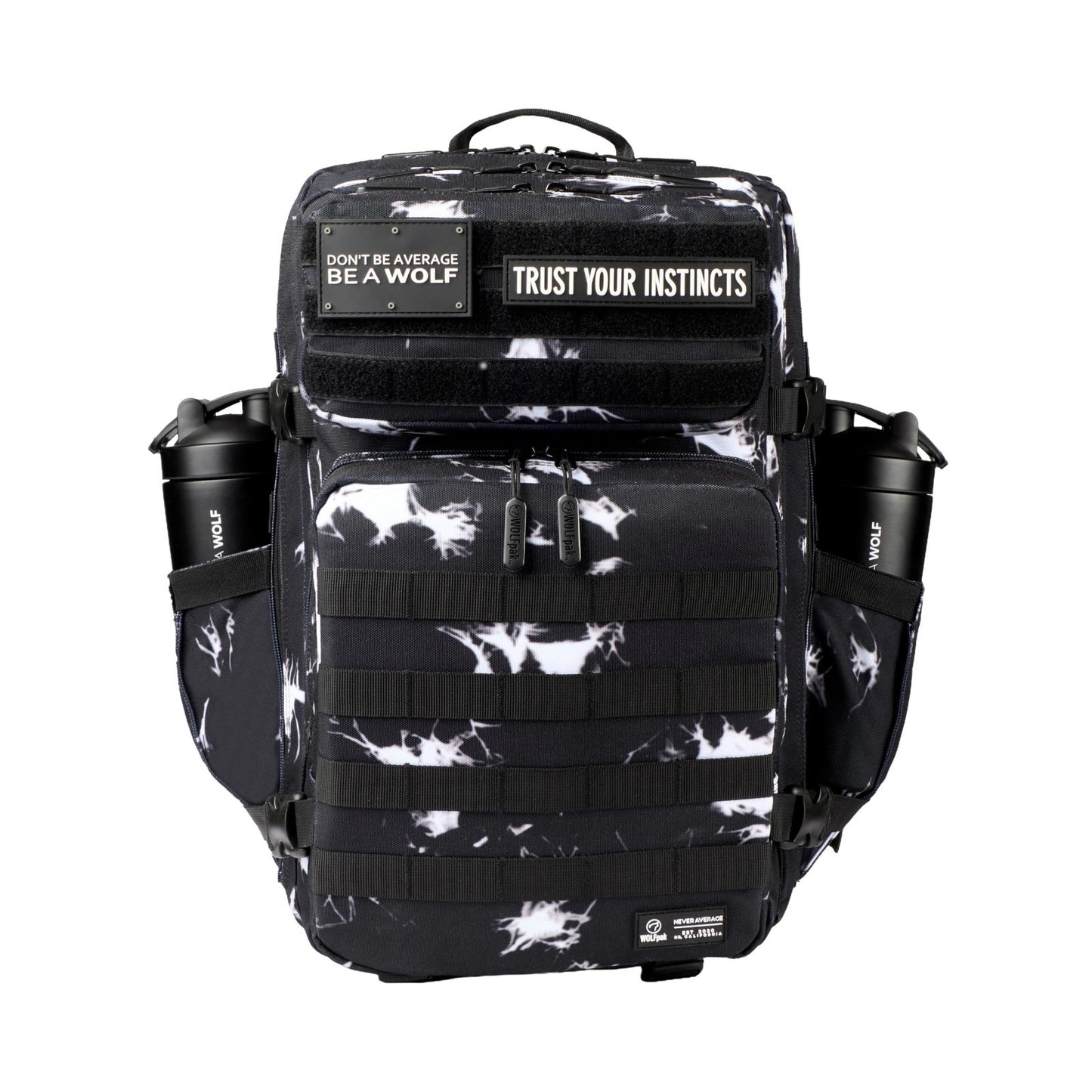 Durable 45L Waterproof Gym Backpack   1000D Oxford, MOLLE Webbing, Laptop Pocket1