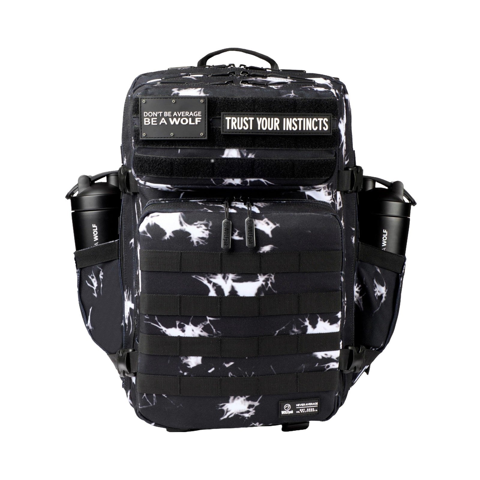 Durable 45L Waterproof Gym Backpack   1000D Oxford, MOLLE Webbing, Laptop Pocket1