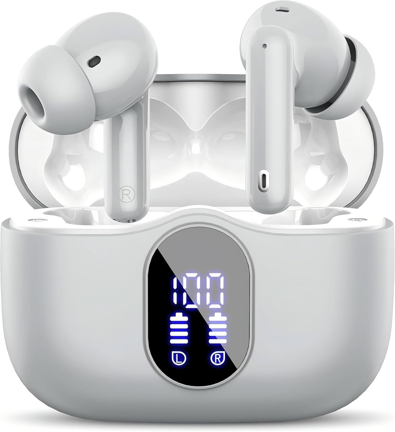 Wireless Bluetooth 5.4 Earbuds, Noise Cancelling, 36H Playtime, IP7 Waterproof,1