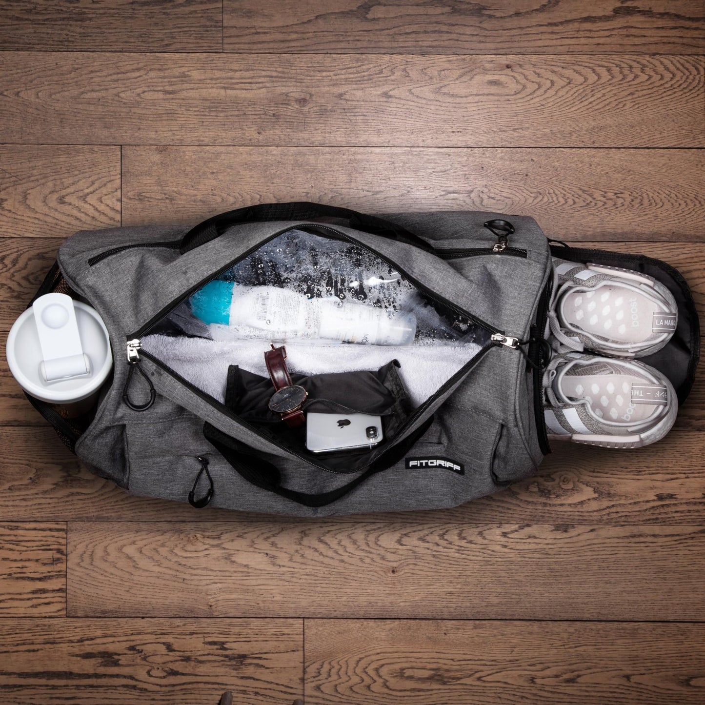Gym Duffle Bag with Shoe & Wet Compartment - Travel, Sports, Fitness, Workout3