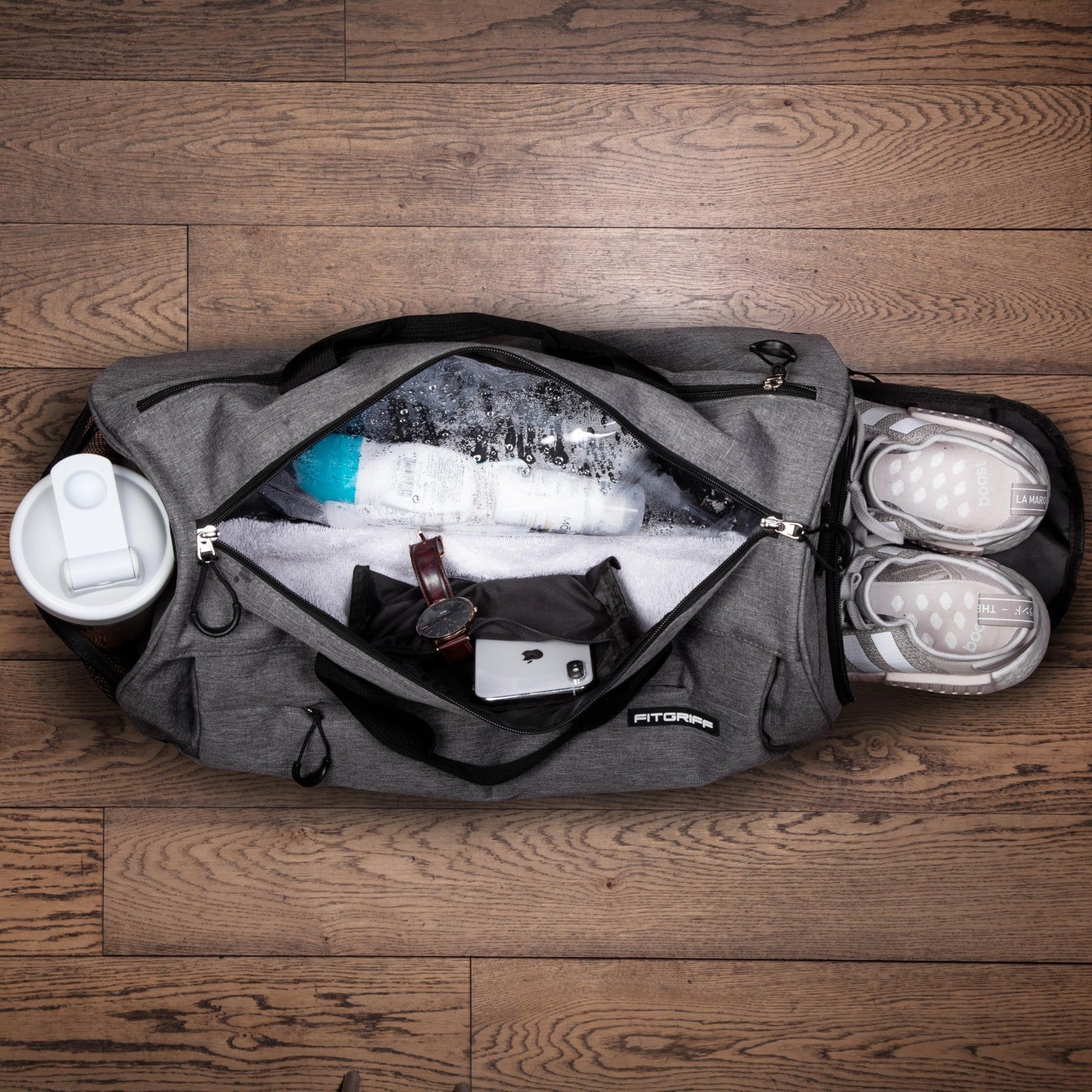 Gym Duffle Bag with Shoe & Wet Compartment - Travel, Sports, Fitness, Workout3