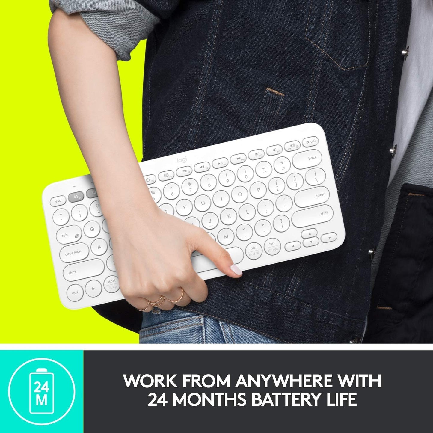 Multi-Device Bluetooth Keyboard, FLOW Cross-Computer Control, Easy-Switch 3 Devi4