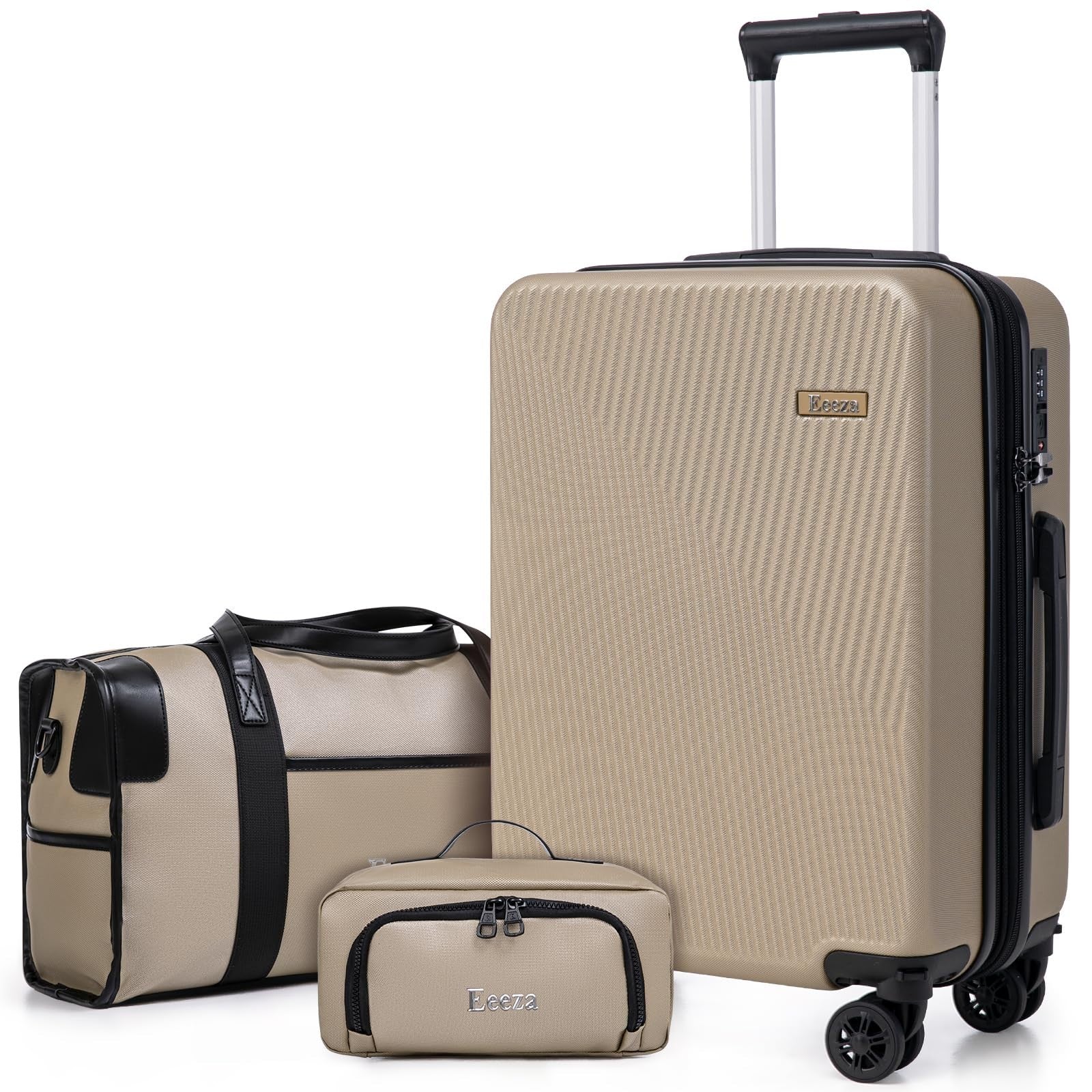 3-Piece Hardcase Carry-On Luggage Set 20" - TSA Approved, Scratch Resistant, Spi1