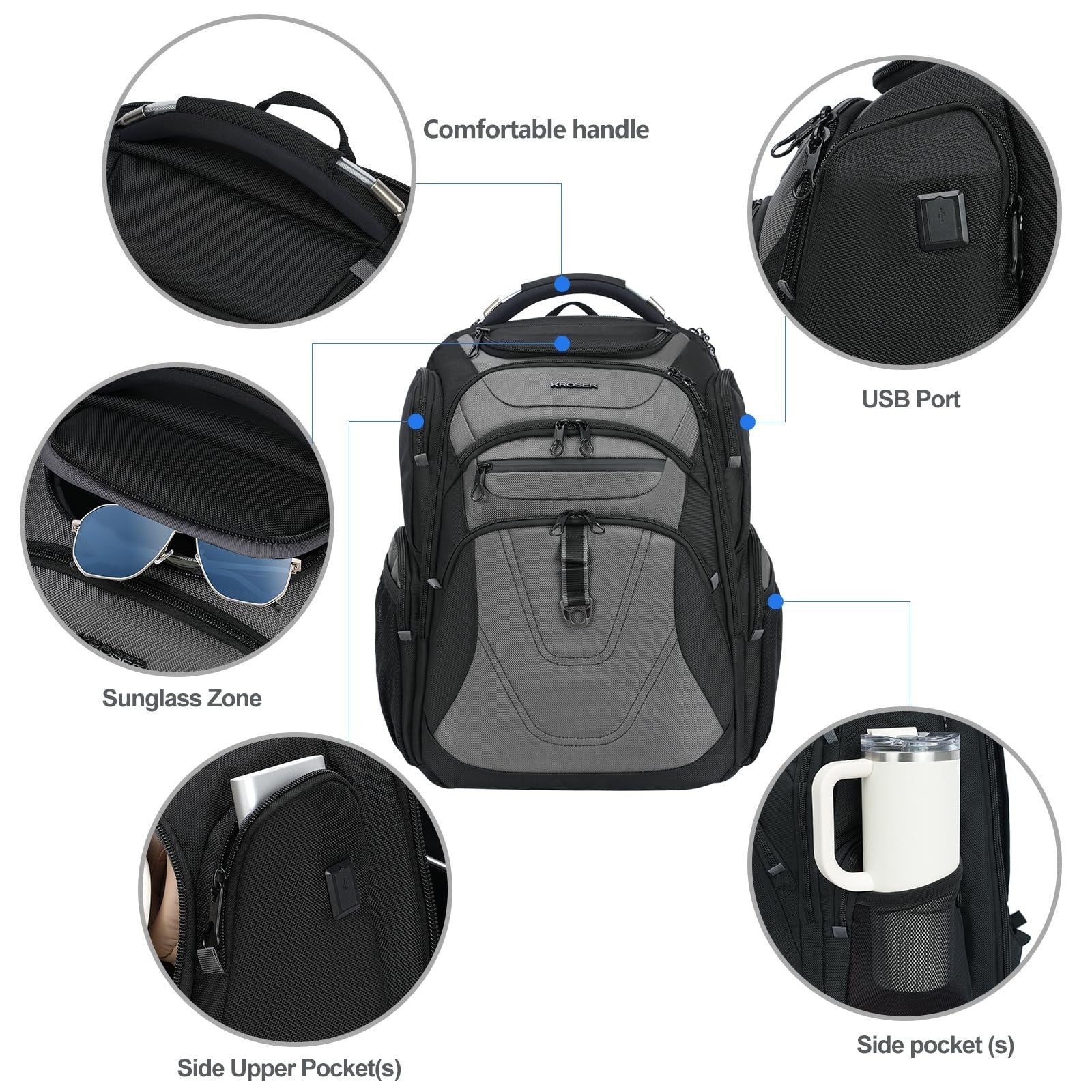 XXXL Travel Laptop Backpack 18.4 Inch, Waterproof Computer Bag for Men & Women4
